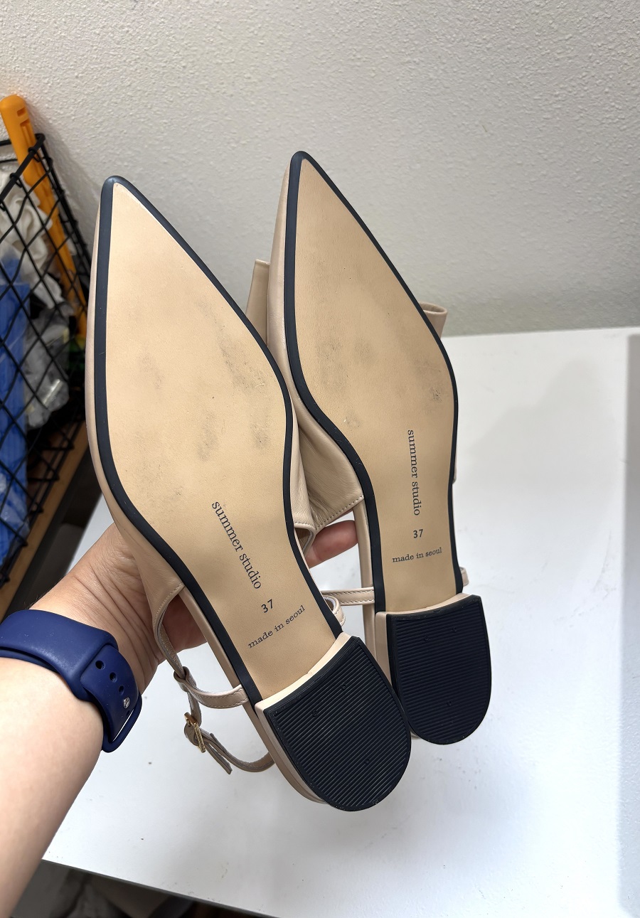 2225 Ribbon Slingback < S25001> 2225 리본 슬링백 2컬러 1.5cm - 스킨베이지 1리본 240