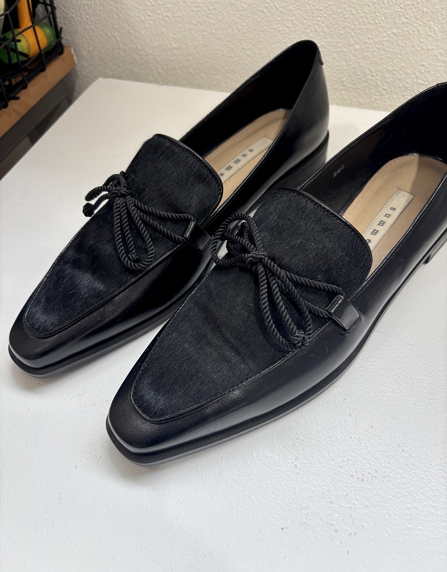 Floret Ribbon Loafer < S22033 > 플로렛 리본 로퍼 3컬러 1.5cm - 블랙 송치 240