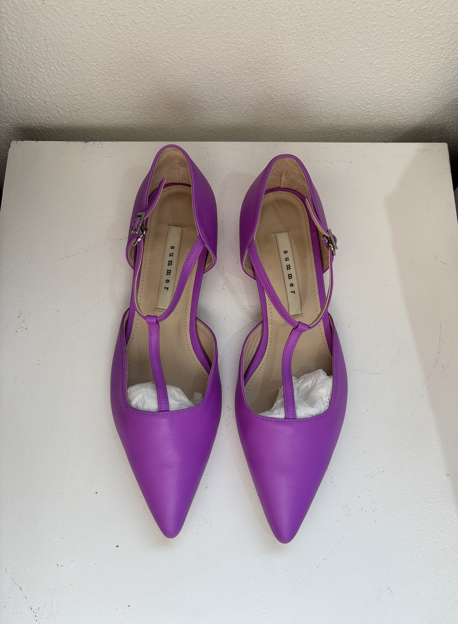T-strap Flat < S22013 > 티스트랩 플랫 슈즈 4컬러 1. 5cm - 바이올렛 250