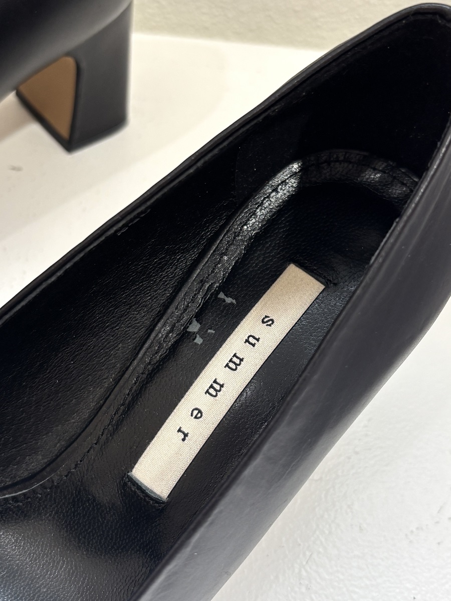 Vin Chaud Square Toe Middle Heel < S23020 > 뱅쇼 스퀘어토 미들힐 6cm- 블랙 (무광) 240