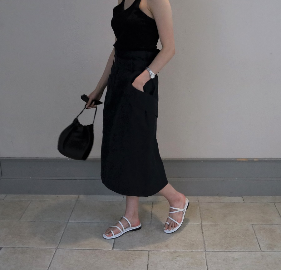 Thin strap slide <S22026> 씬 스트랩 슬라이드 4컬러 1cm - 라임 240