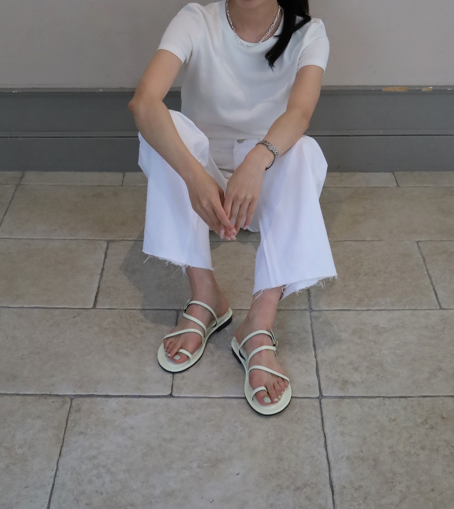 Thin strap slide <S22026> 씬 스트랩 슬라이드 4컬러 1cm - 라임 240