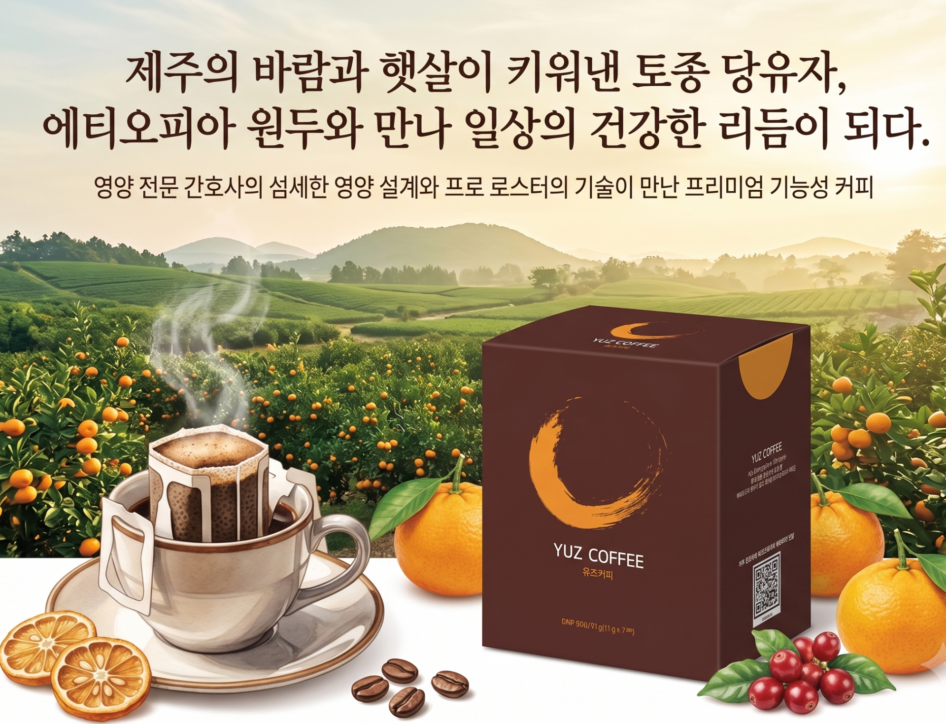 [라이브커머스전용]당유자 감귤 꽃향이 가득한 유즈커피&디카프유즈커피
