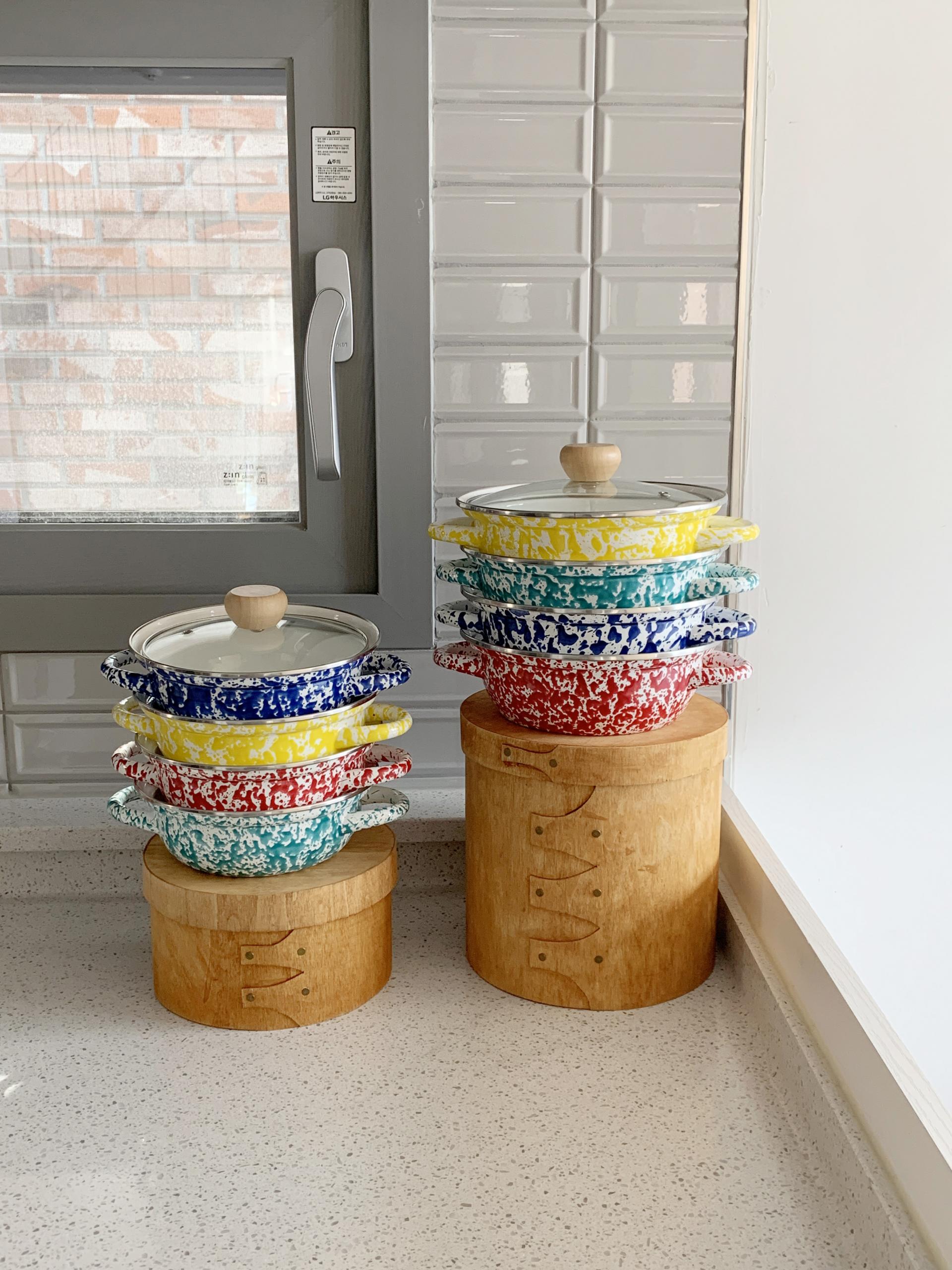 피클샵] 하코야 마블 법랑 양수 냄비 (2Size/4Color) : 피클샵 Pickle Shop