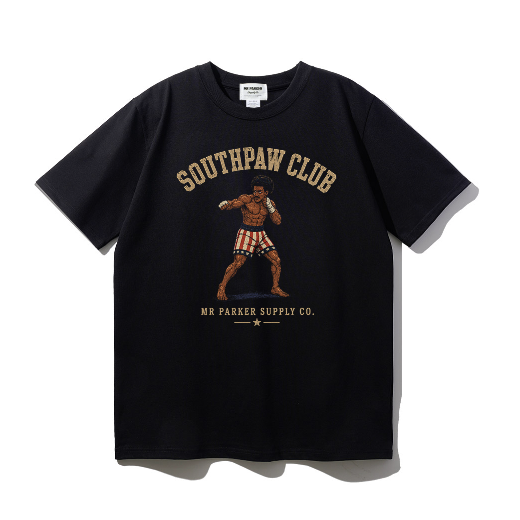 'SOUTHPAW CLUB' 레귤러 복싱 티셔츠 (블랙)