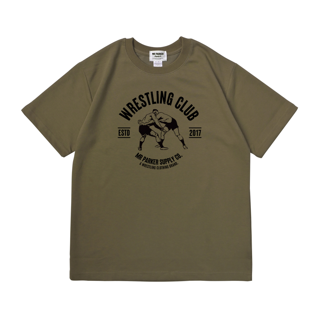 WRESTLING CLUB 레귤러 레슬링 티셔츠 (애쉬 카키)