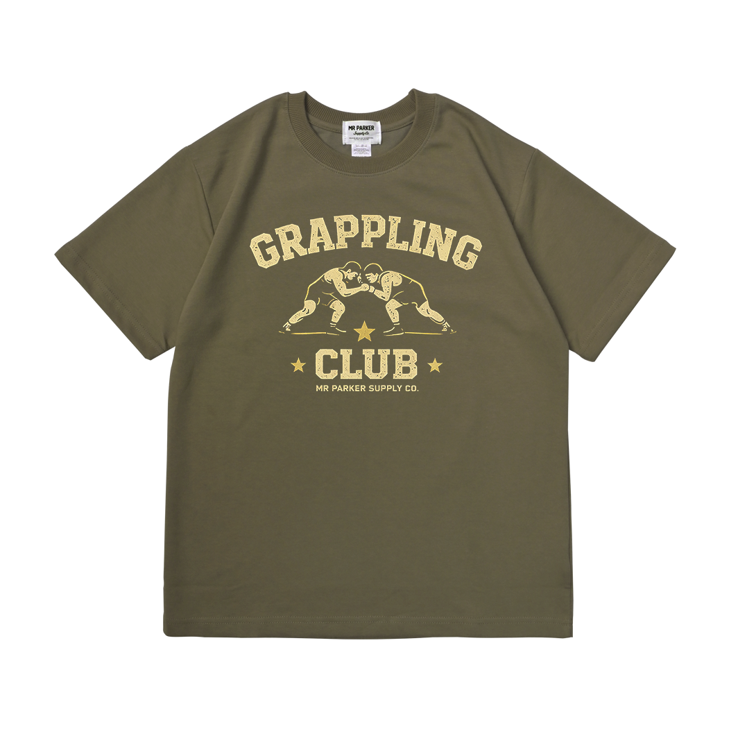 GRAPPLING CLUB 레귤러 레슬링 티셔츠 (카키)