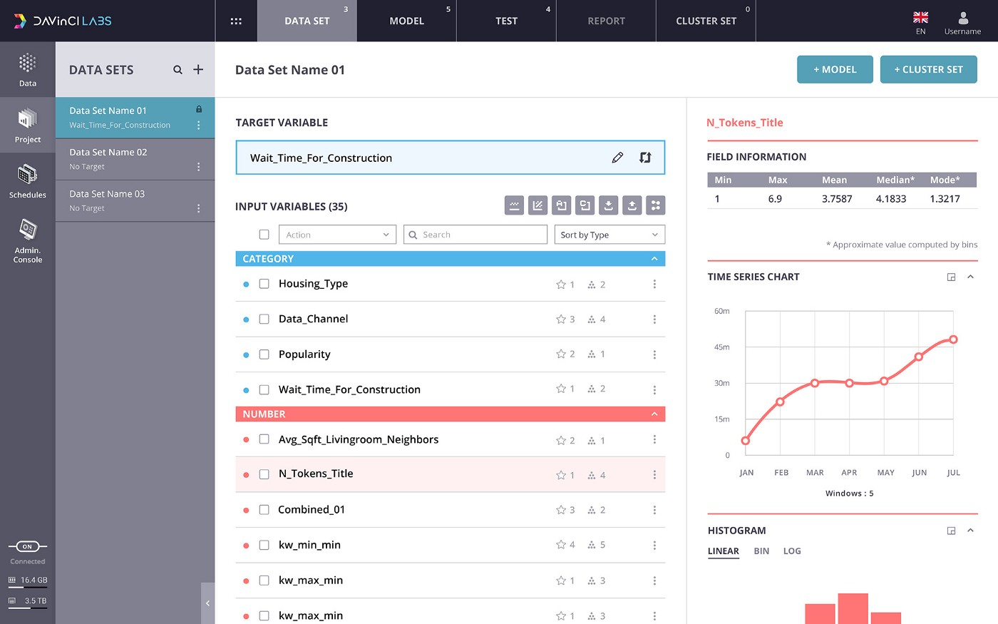 다빈치랩스 모듈 중 하나인 시계열 분석 (Time Series Analysis)