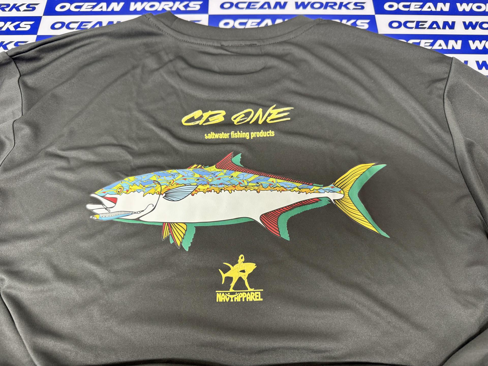 [NAVY APPAREL X CB ONE] 부시리 로고 드라이 긴팔 (챠콜)