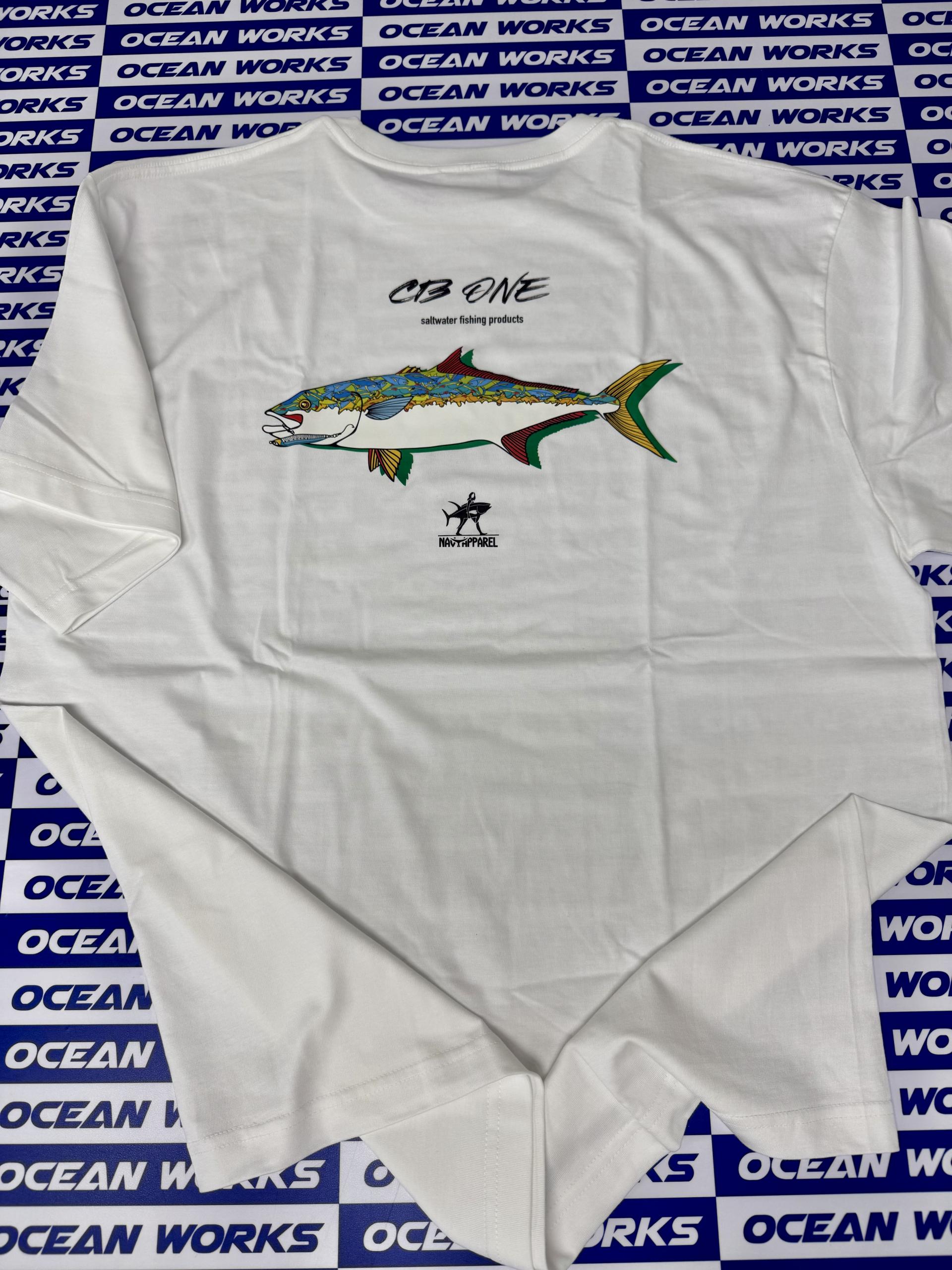 [NAVY APPAREL X CB ONE] 부시리 로고 반소매 면 셔츠 (화이트)