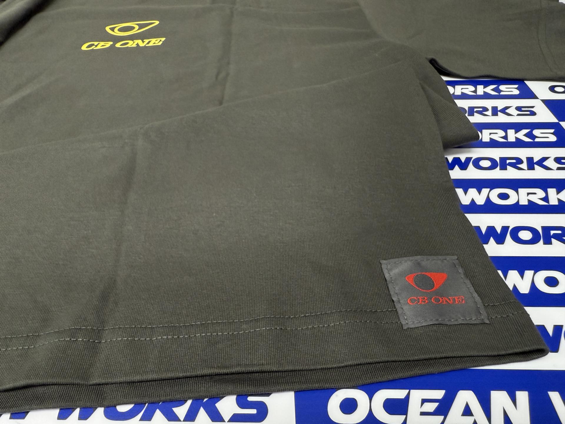 [NAVY APPAREL X CB ONE] 부시리 로고 반소매 면 셔츠 (챠콜)