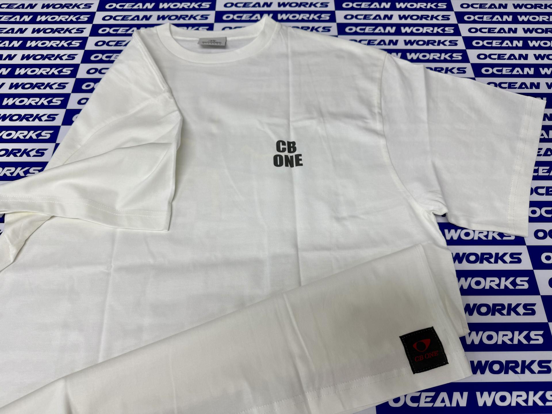 [NAVY APPAREL X CB ONE] 바쥬 로고 반소매 면 셔츠 (오프화이트)