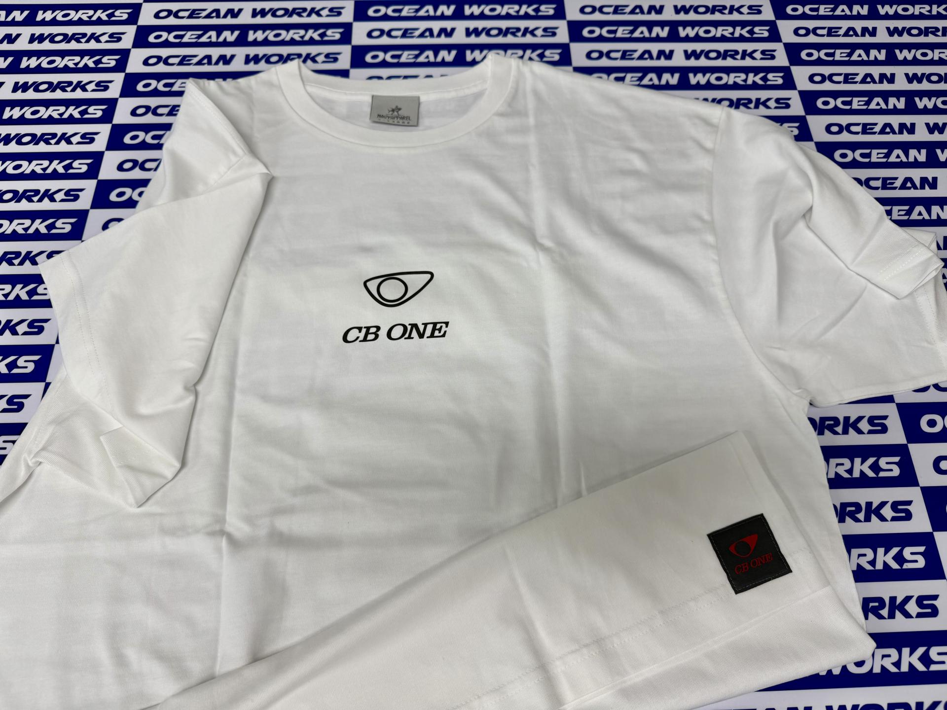 [NAVY APPAREL X CB ONE] 부시리 로고 반소매 면 셔츠 (화이트)