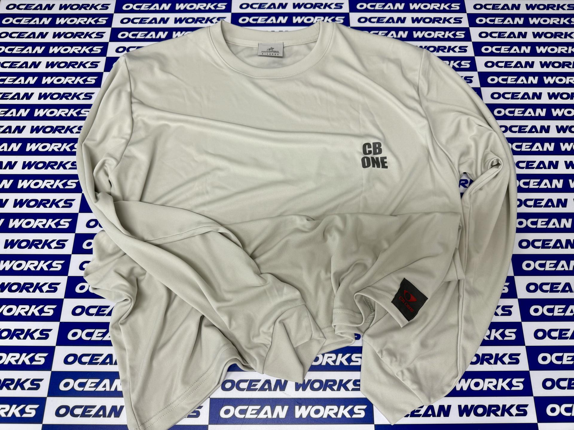 [NAVY APPAREL X CB ONE] 바쥬 로고 드라이 긴팔 (라이트그레이)