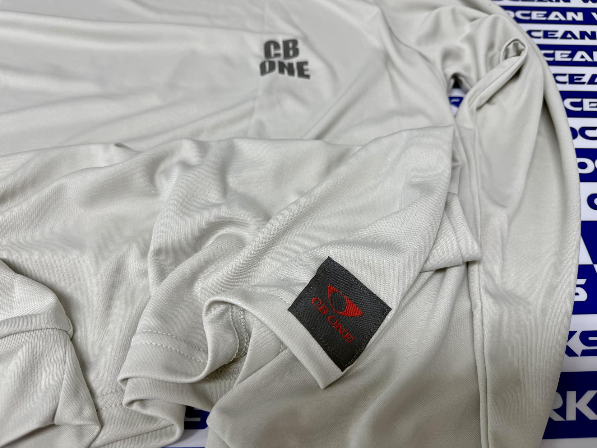[NAVY APPAREL X CB ONE] 바쥬 로고 드라이 긴팔 (라이트그레이)