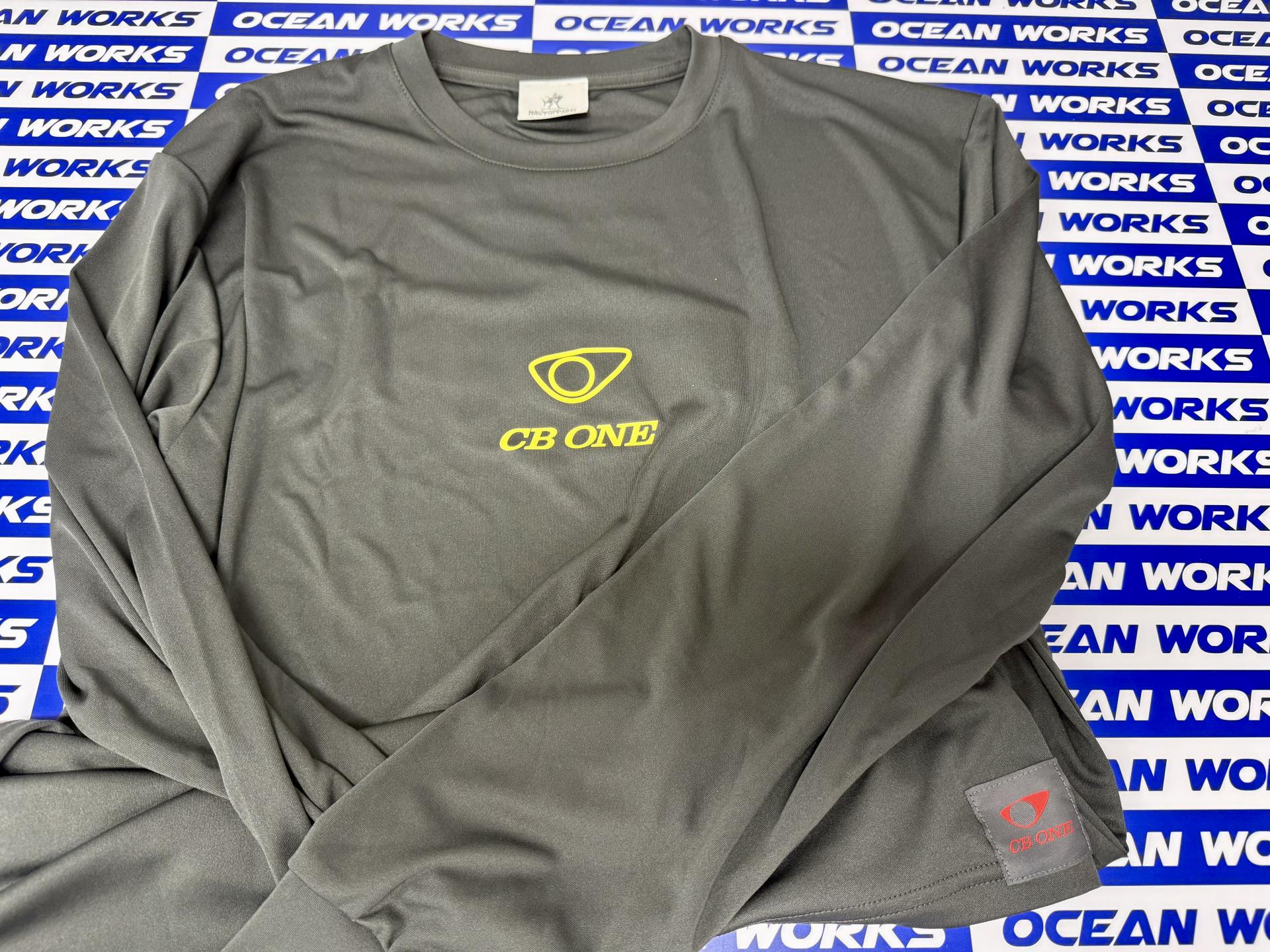 [NAVY APPAREL X CB ONE] 부시리 로고 드라이 긴팔 (챠콜)