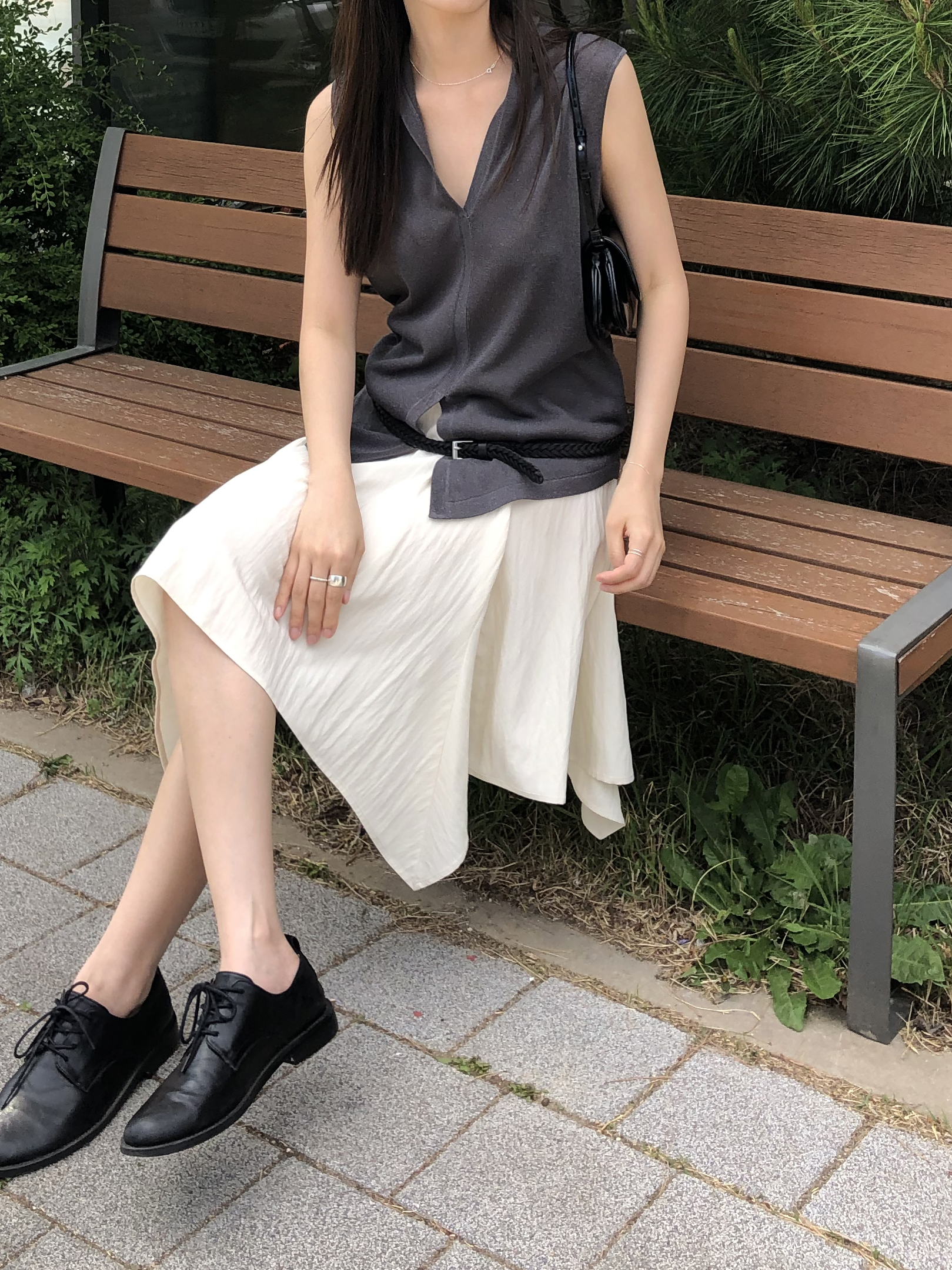 Odette unbalanced skirt