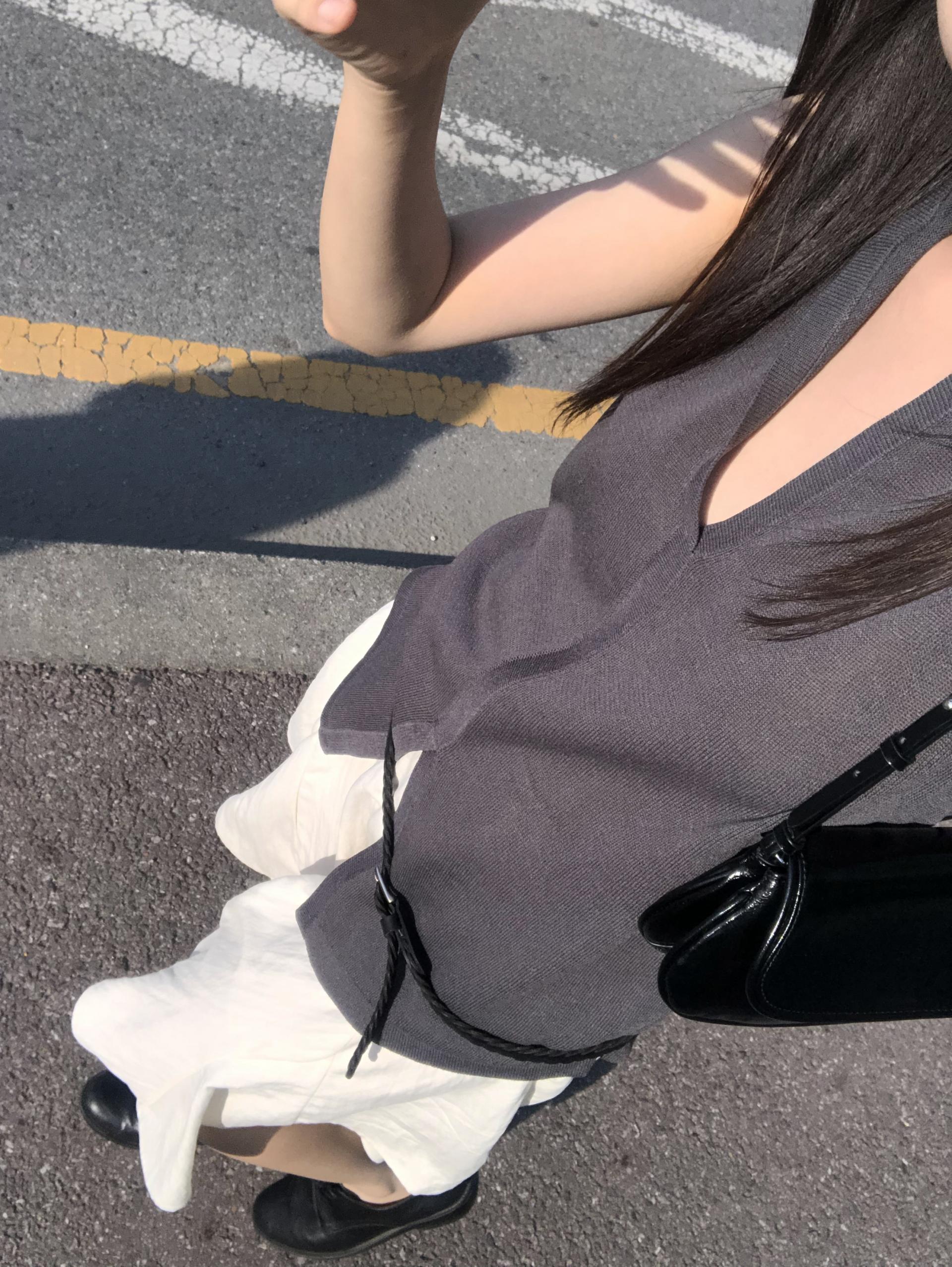 Odette unbalanced skirt