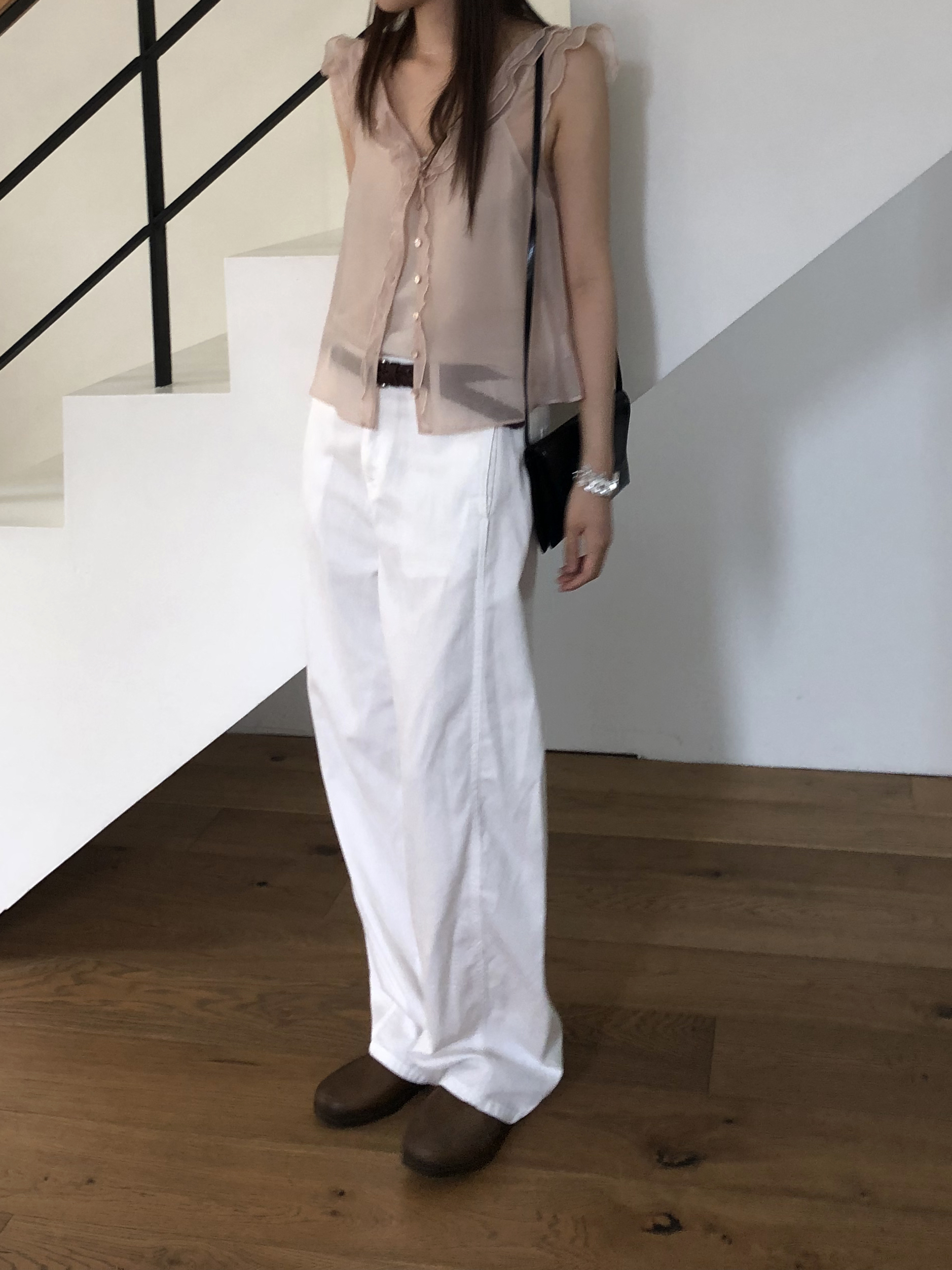 Peach blouse