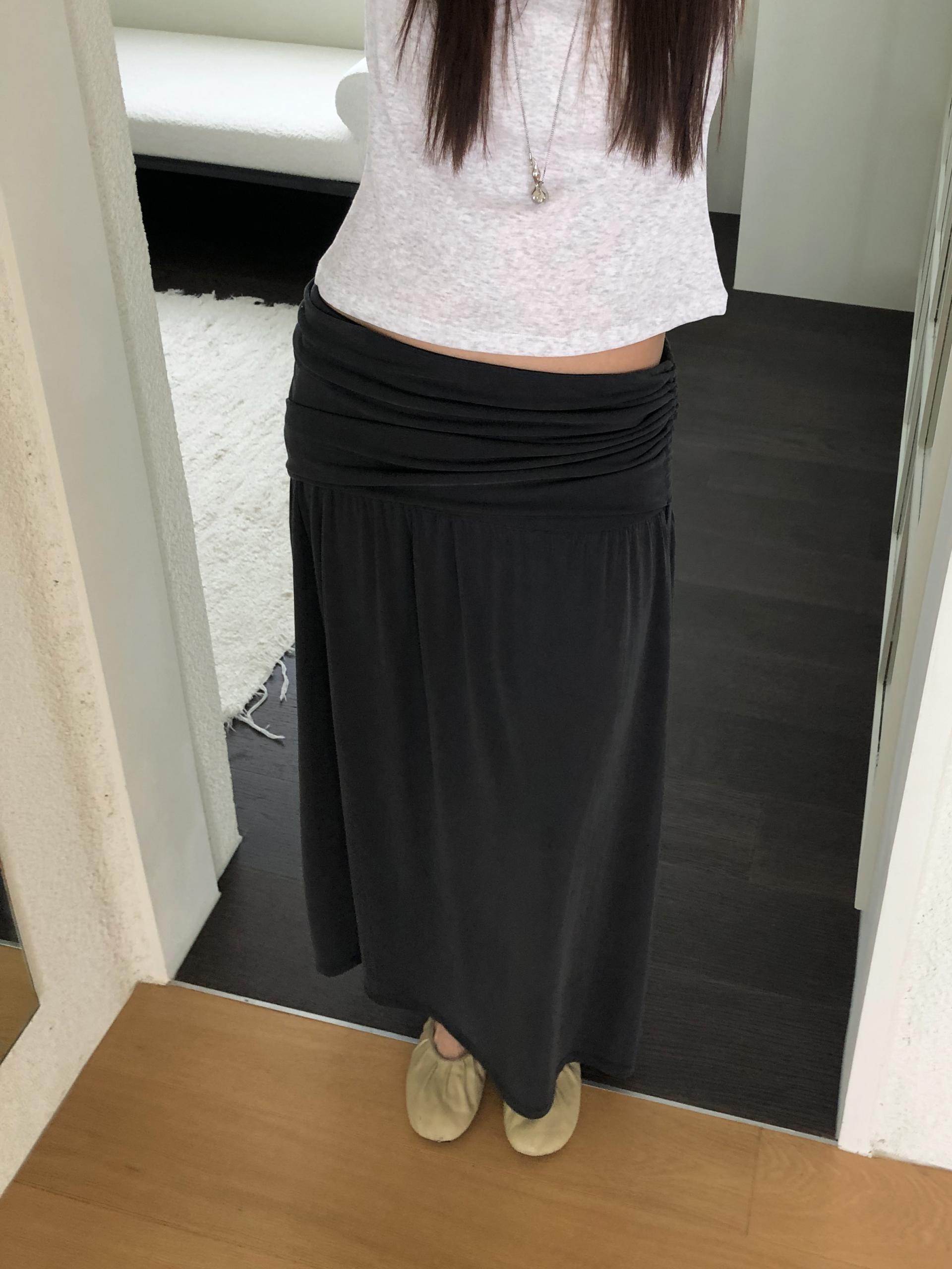 Modal shirring skirt