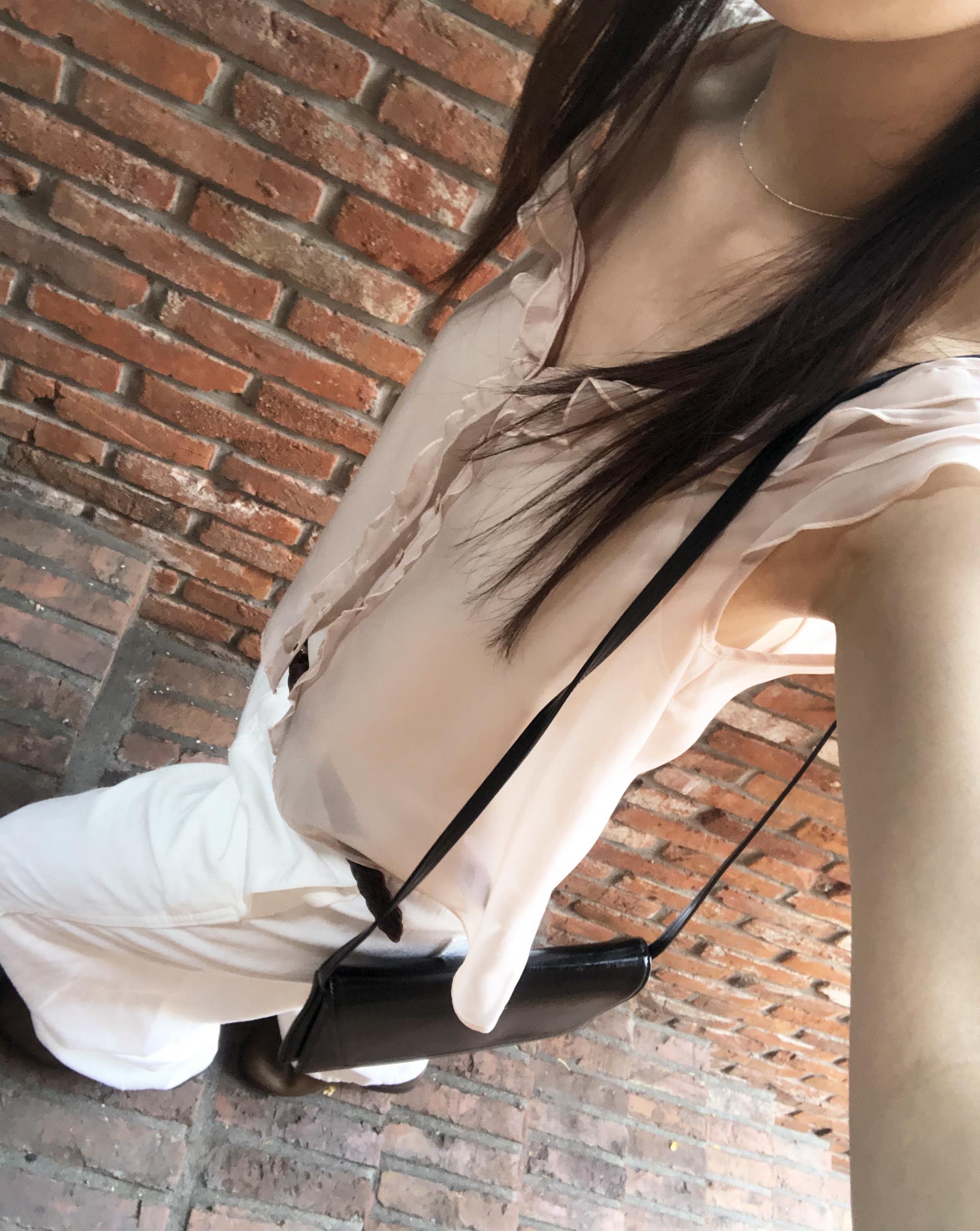 Peach blouse
