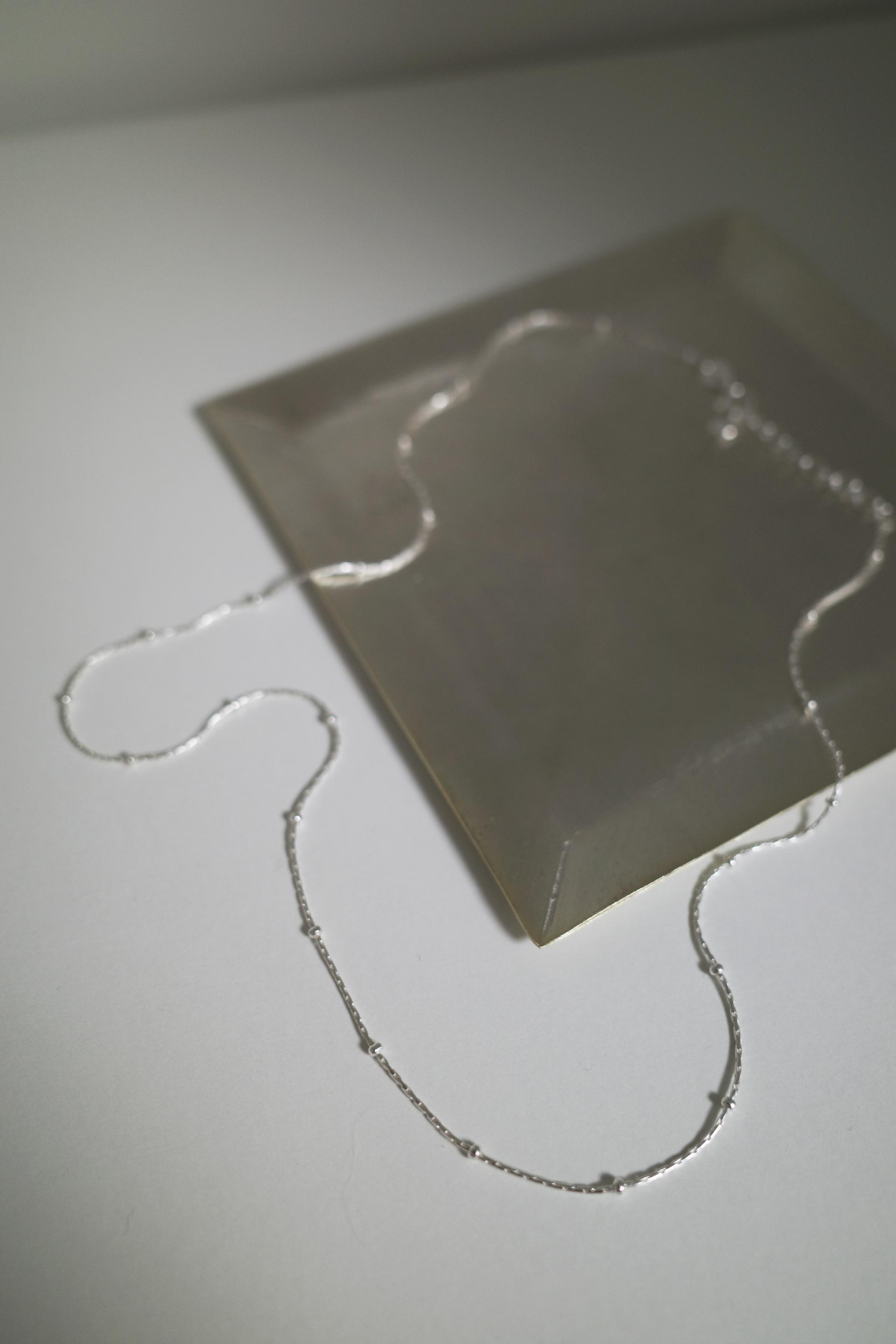 Silver ball necklace (925 silver)