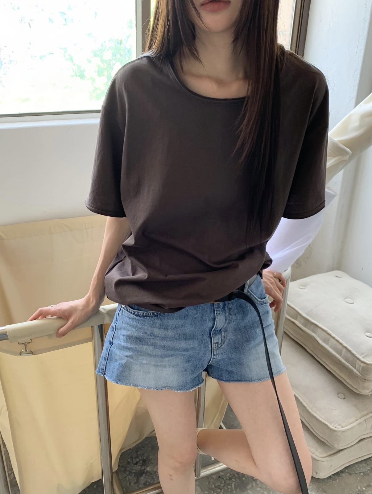 Blue short denim