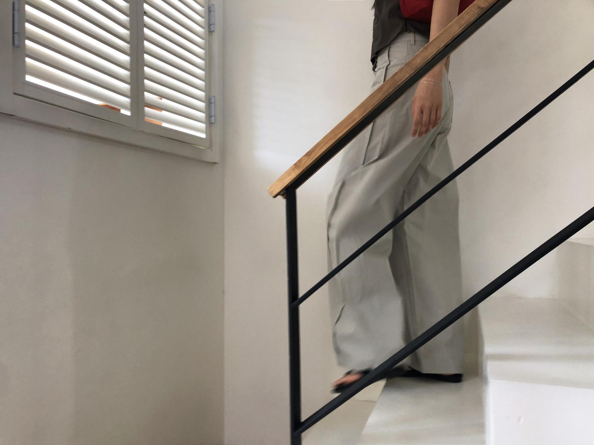 Line cotton pants