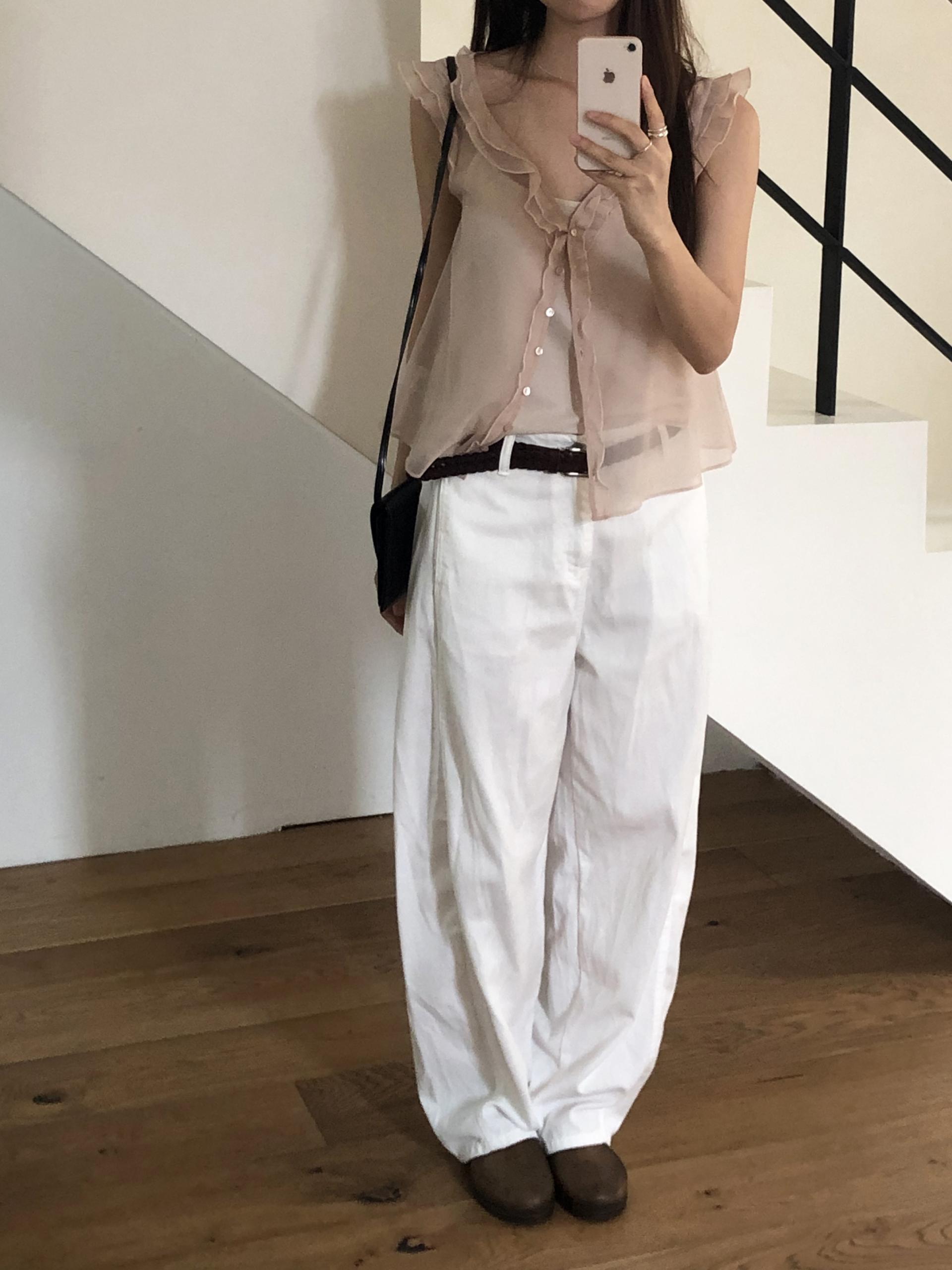 Peach blouse