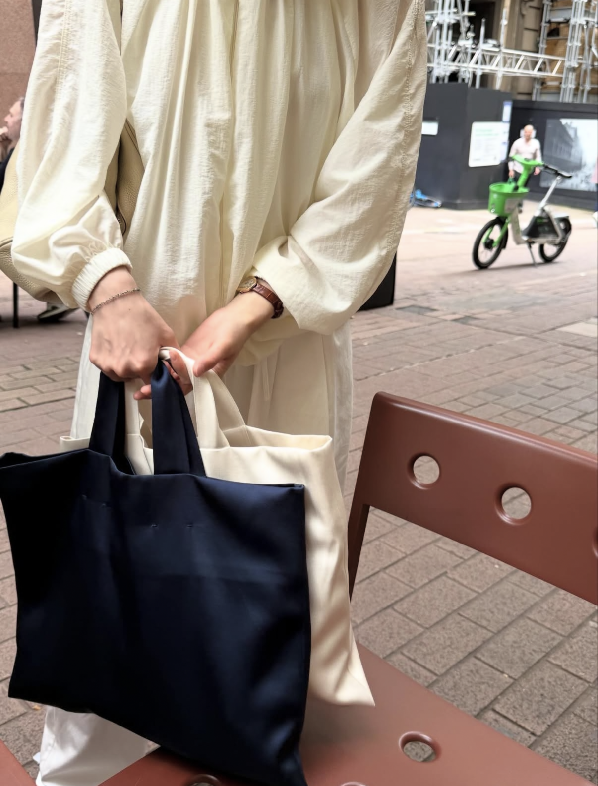 Satin tote bag