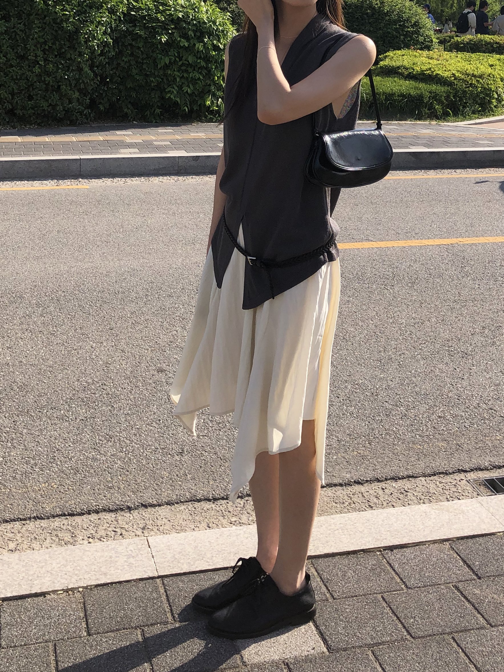 Odette unbalanced skirt