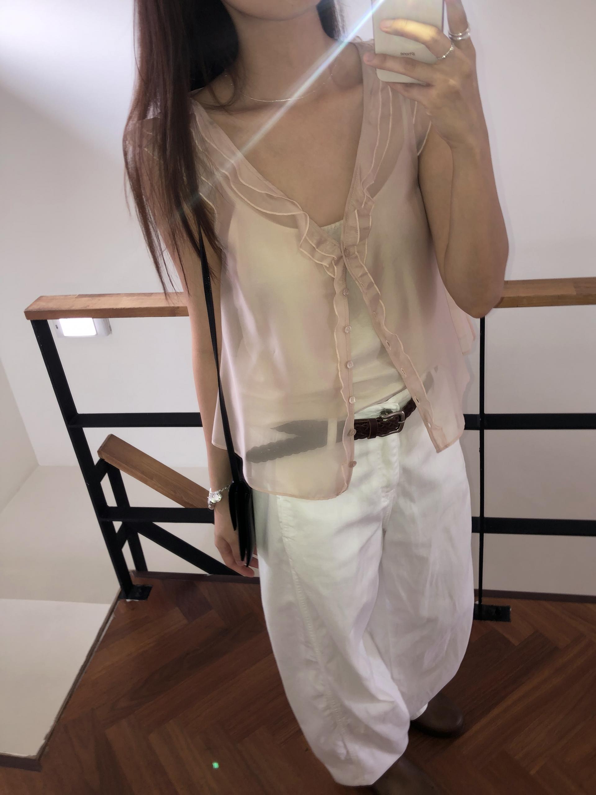 Peach blouse