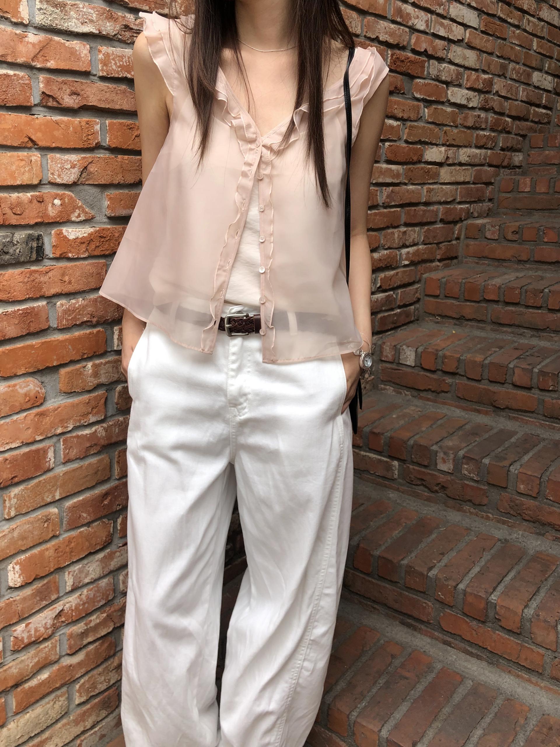 Peach blouse