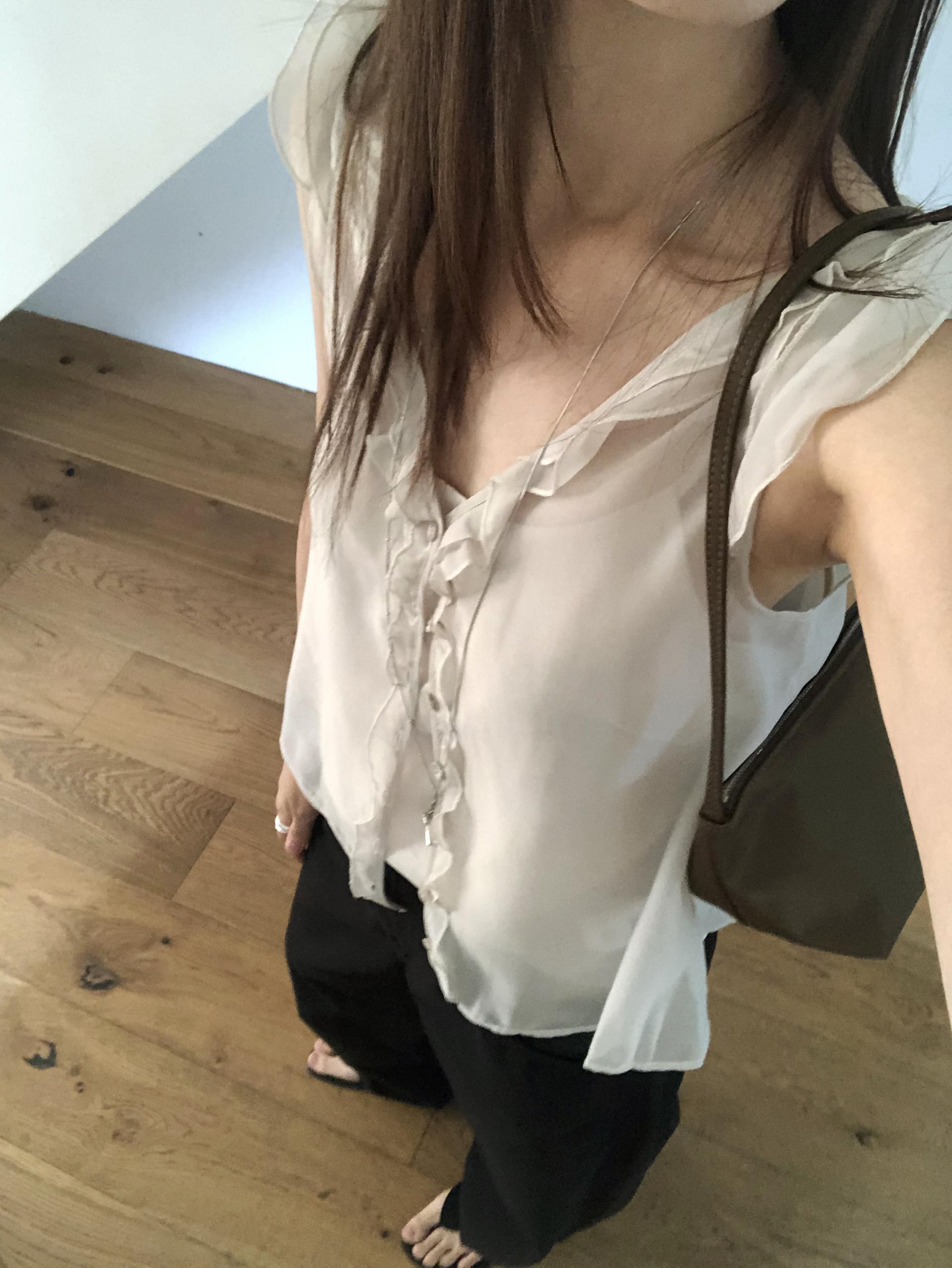 Peach blouse