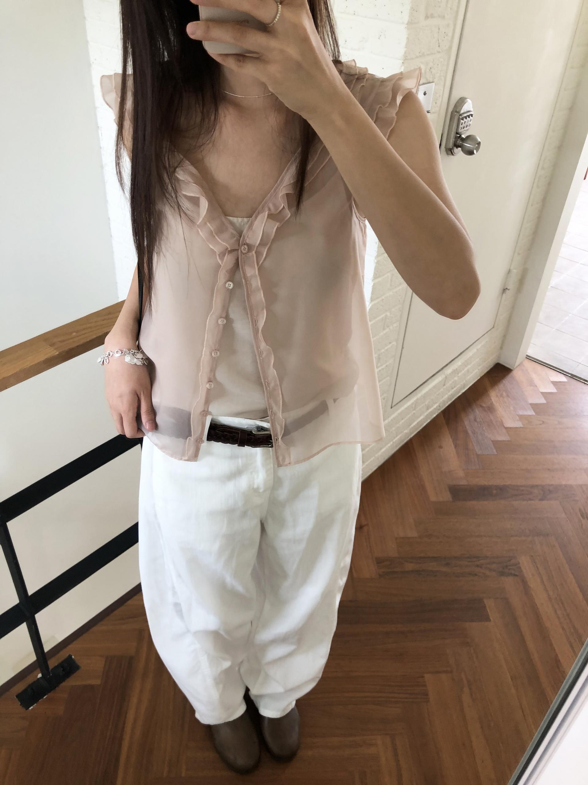 Peach blouse