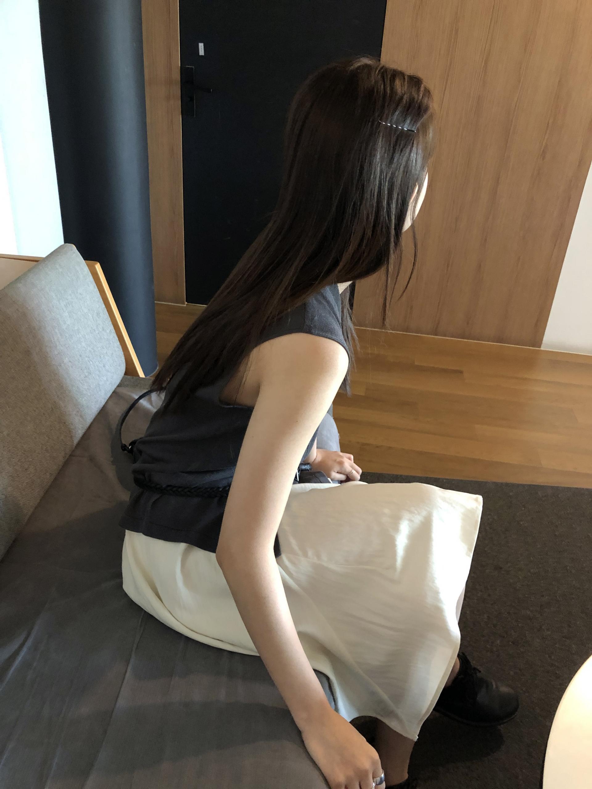 Odette unbalanced skirt