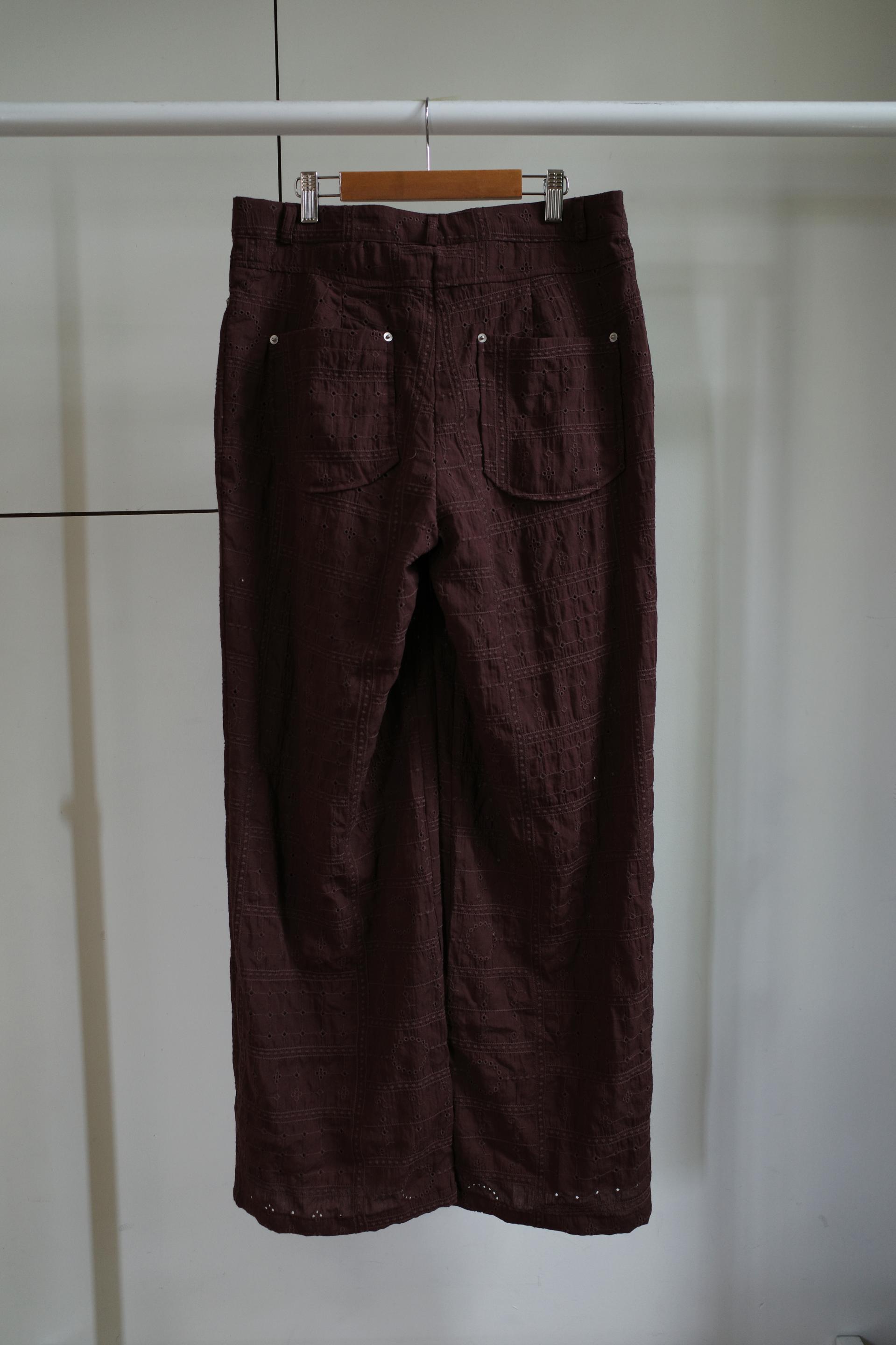 Eyelet pants