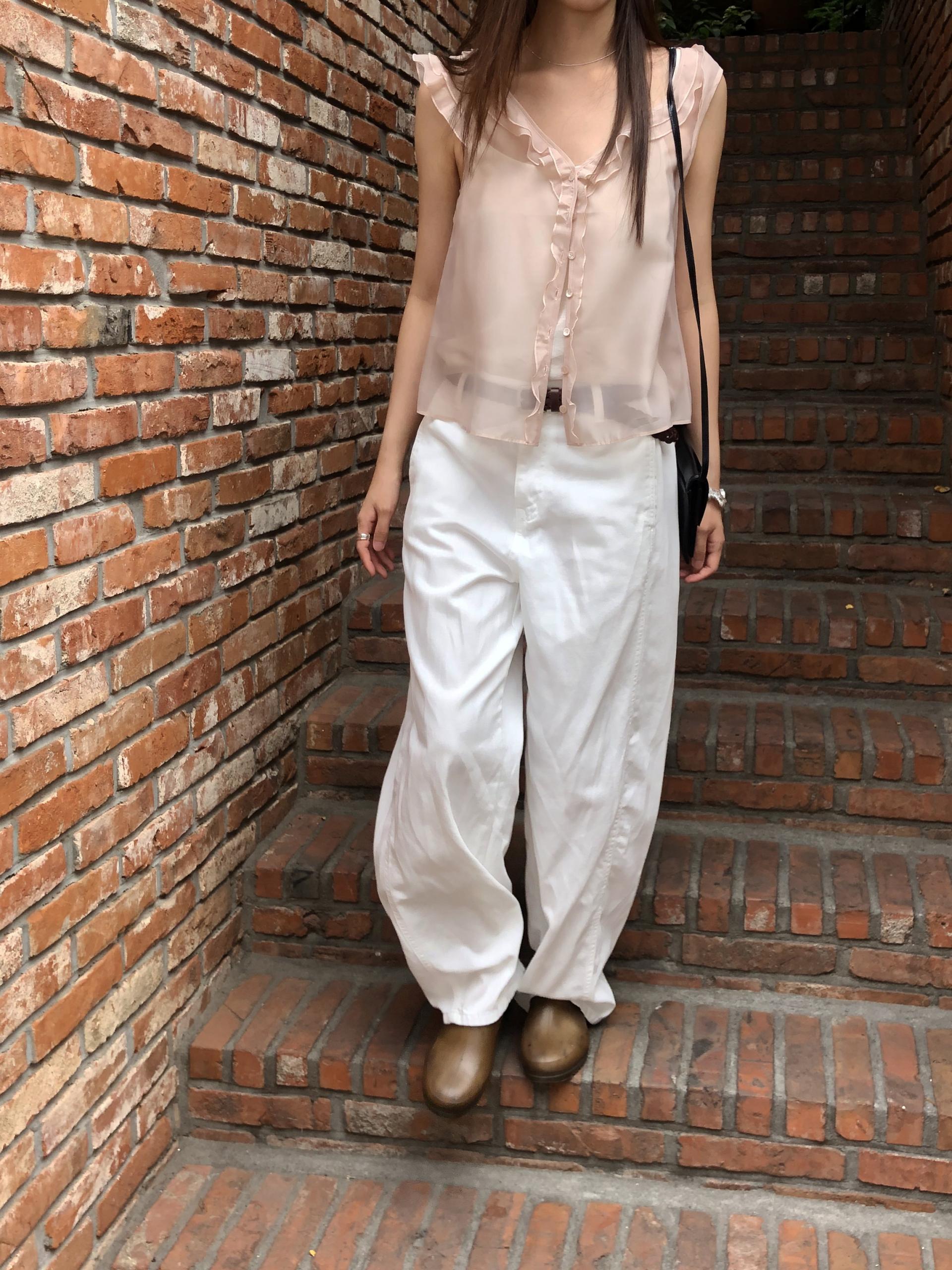 Peach blouse