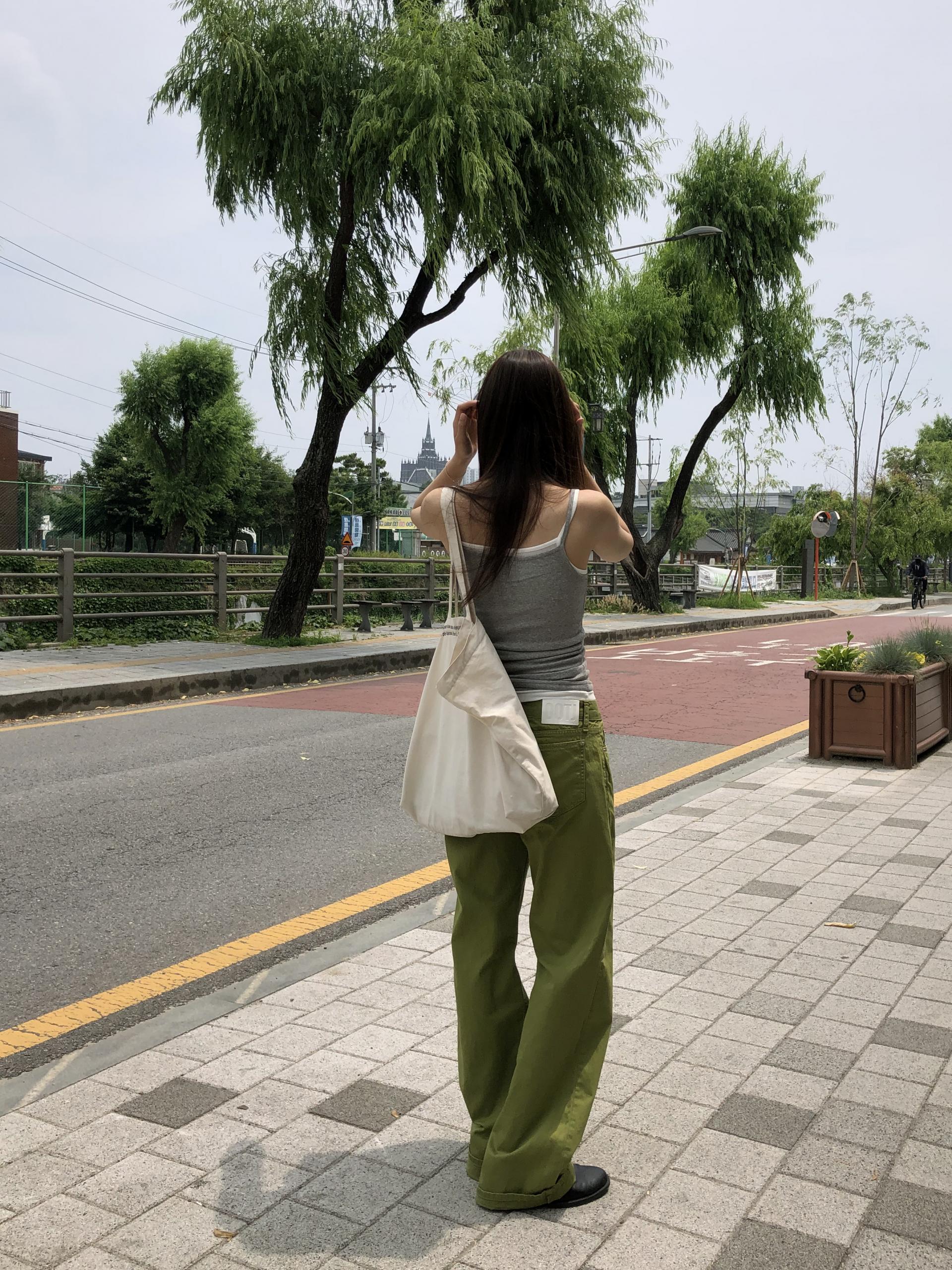 Matcha slub jean