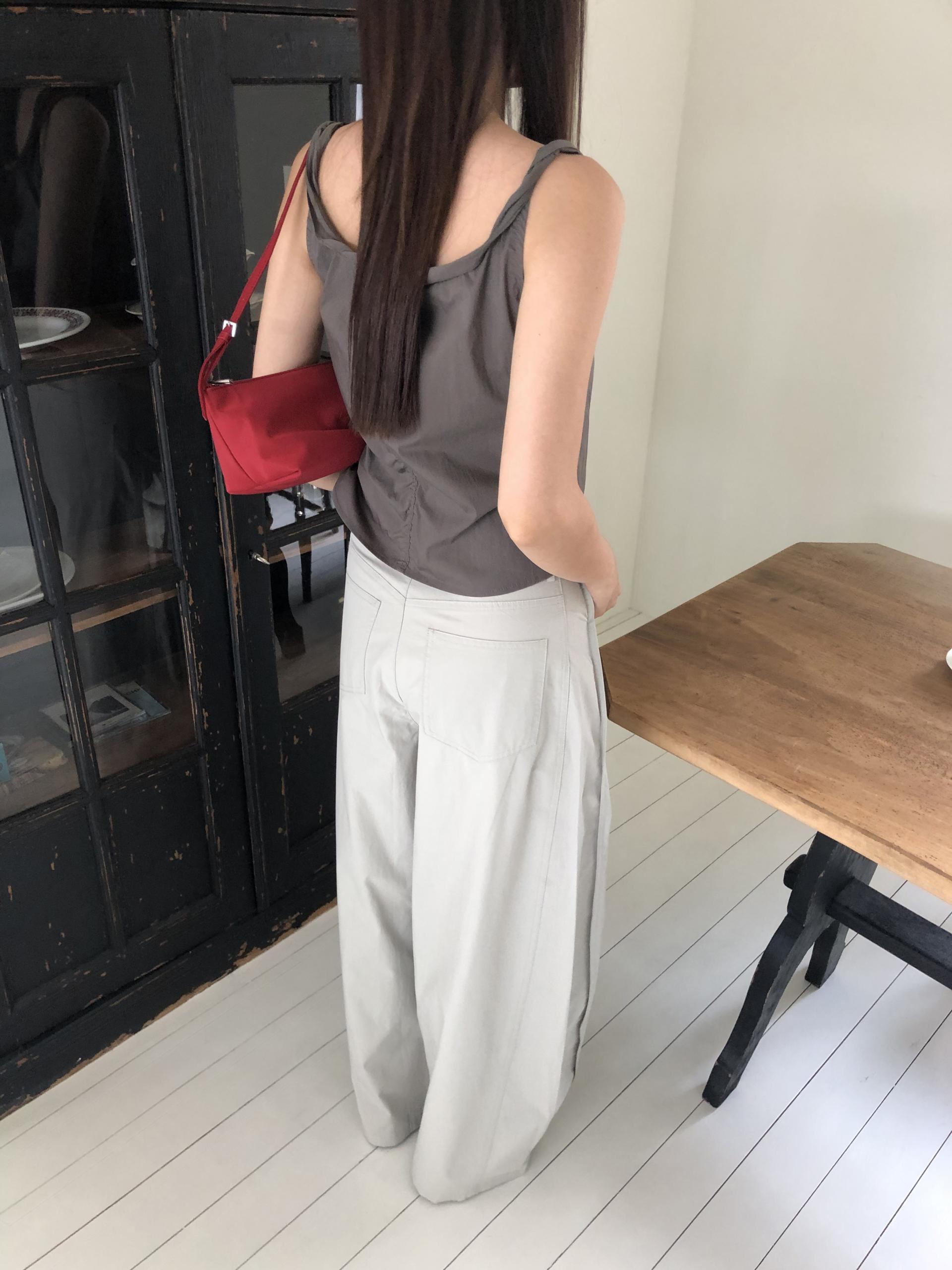 Line cotton pants