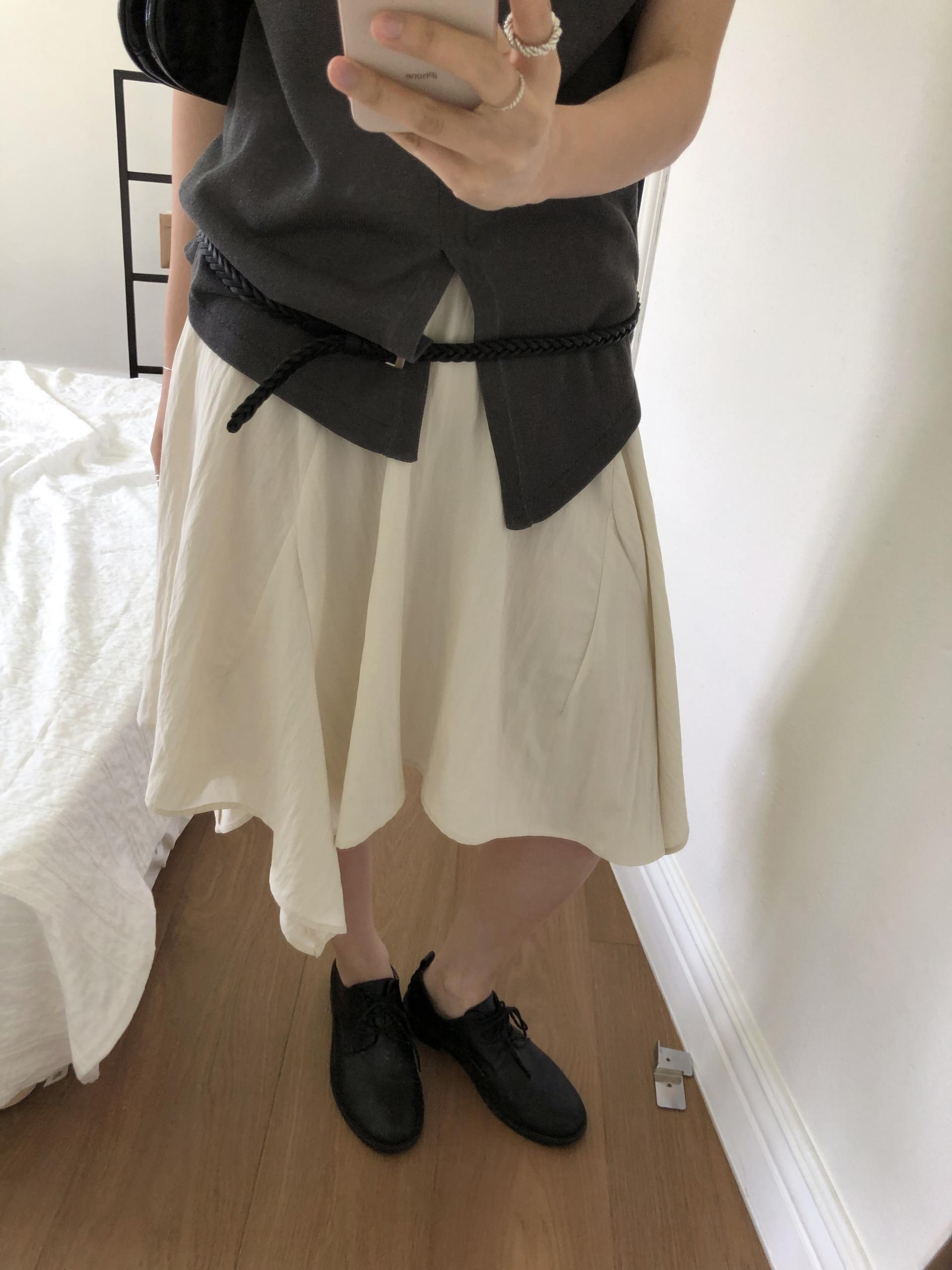 Odette unbalanced skirt