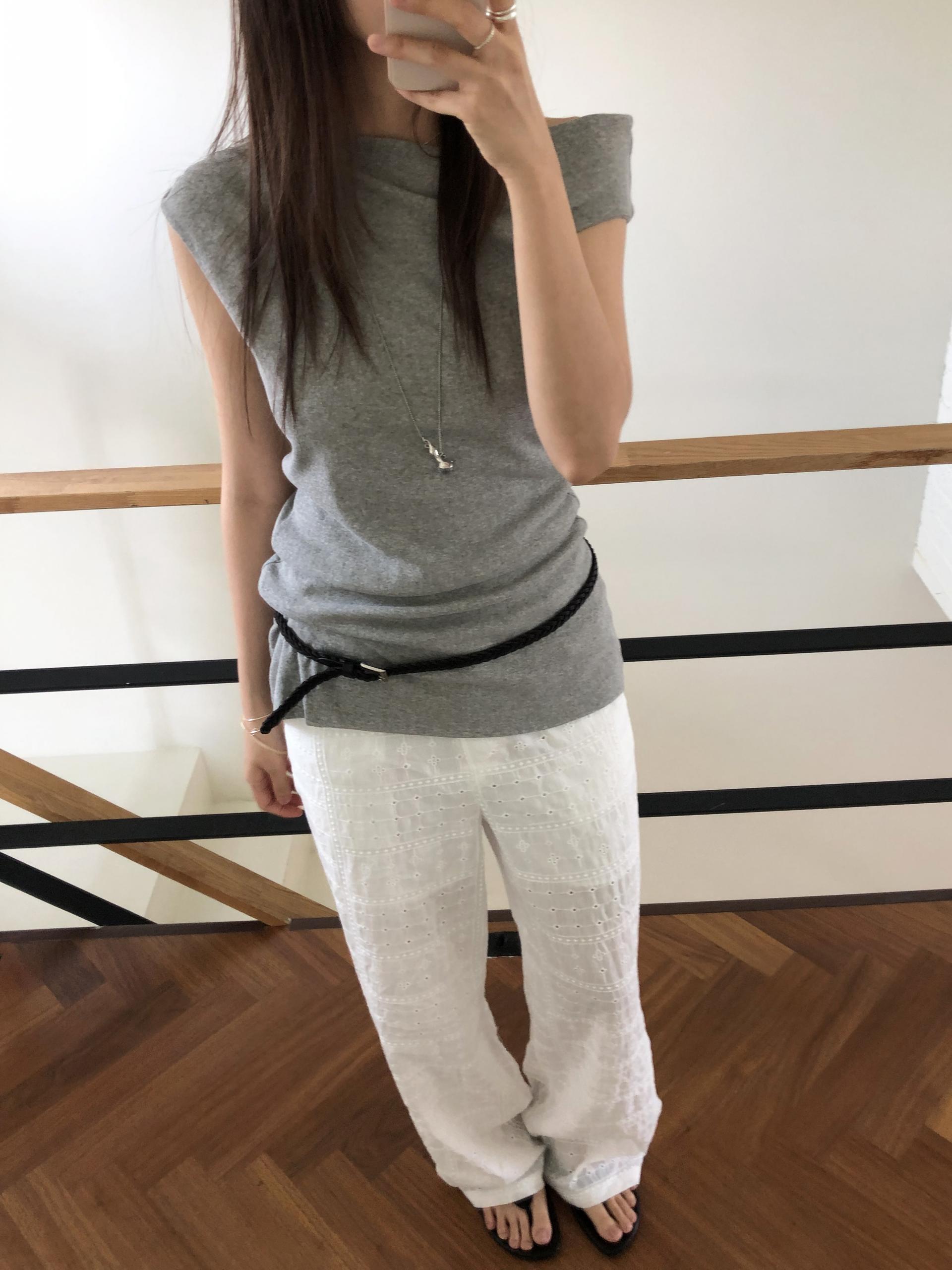 Eyelet pants
