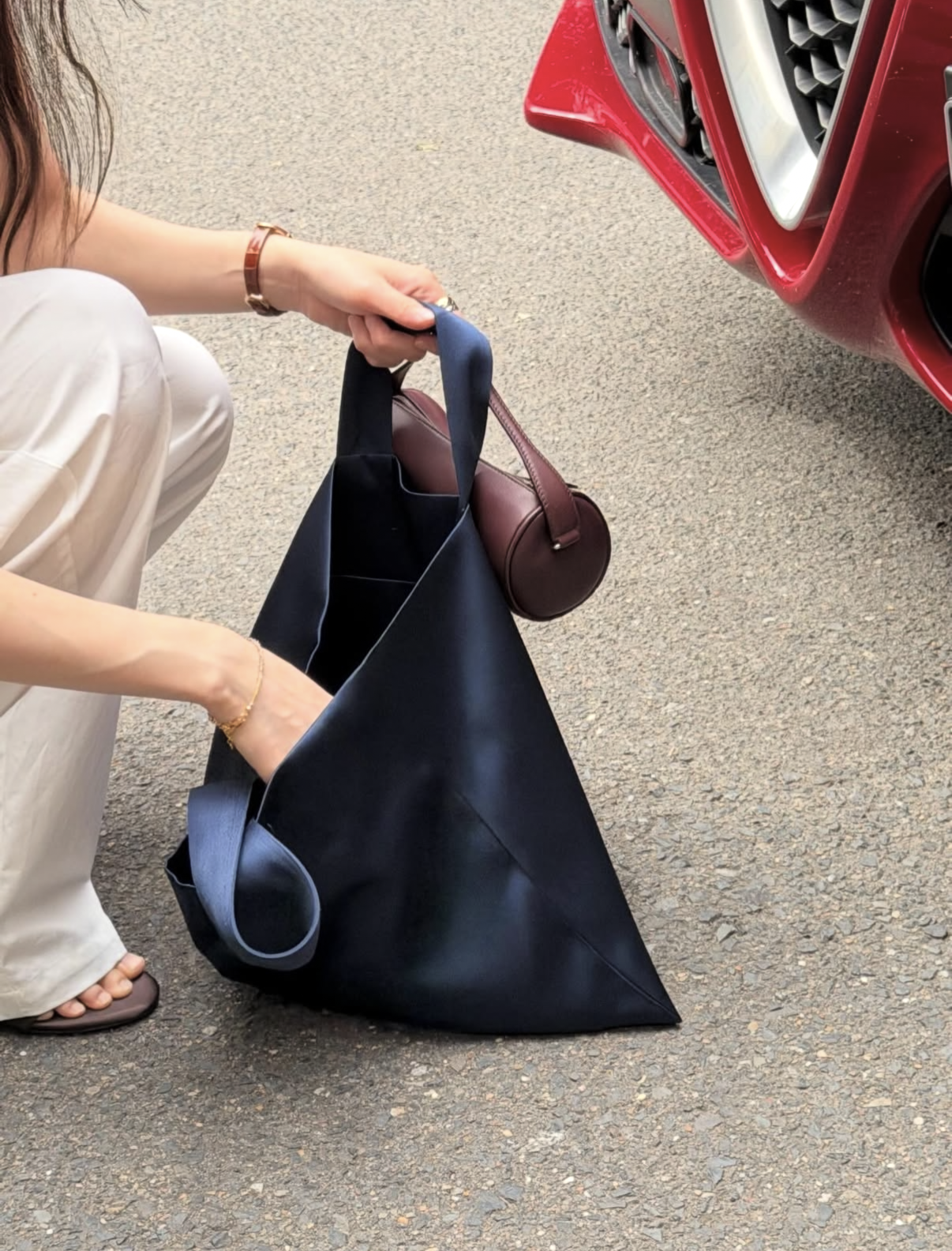 Satin tote bag