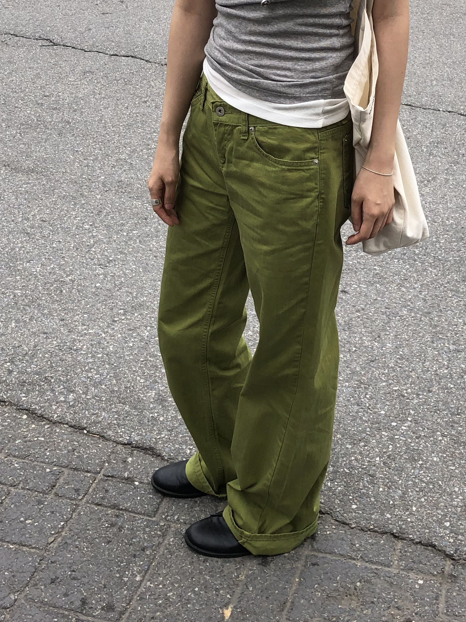 Matcha slub jean