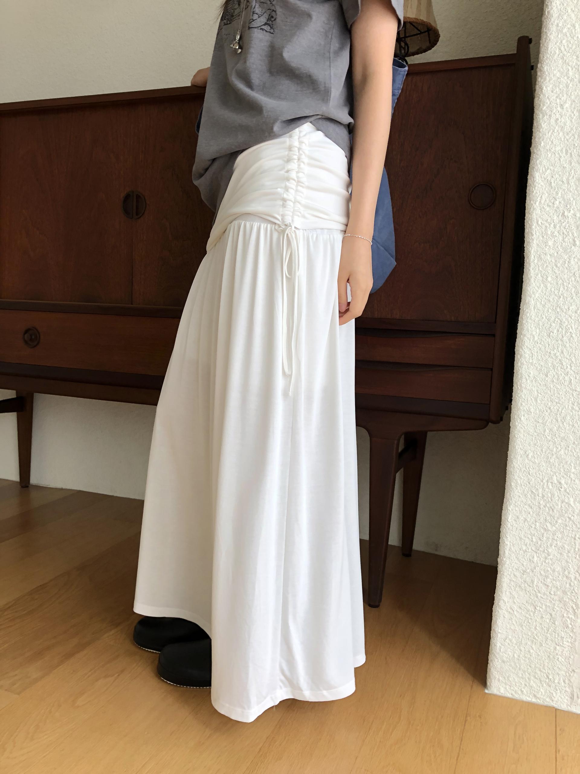 Modal shirring skirt