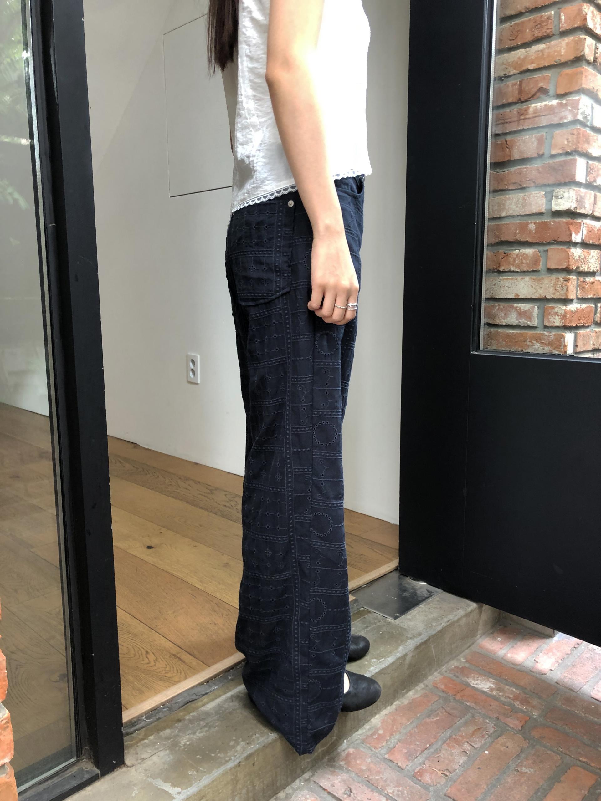 Eyelet pants
