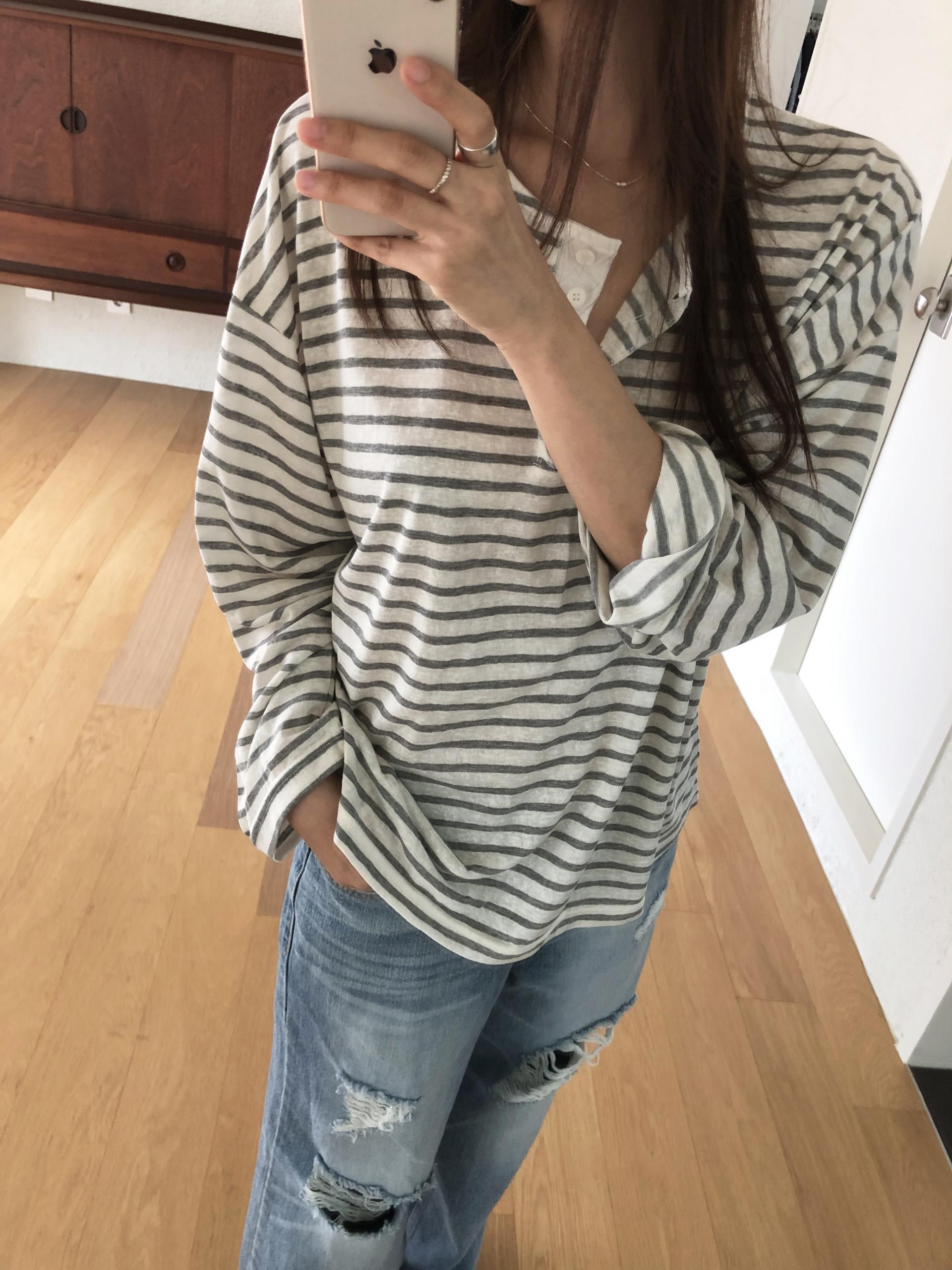 Loose stripe T