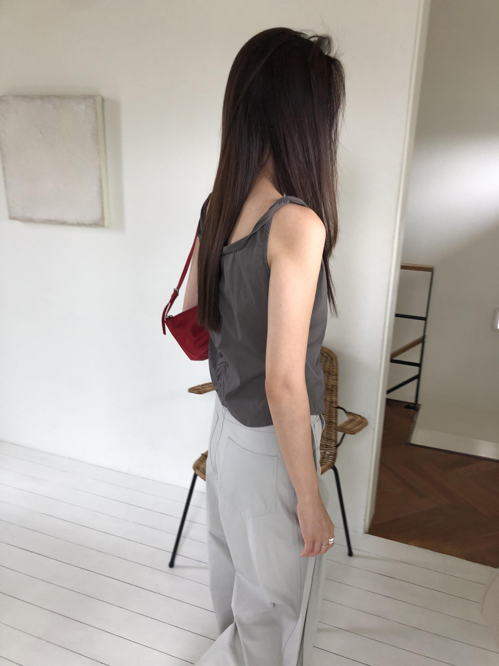 Line cotton pants