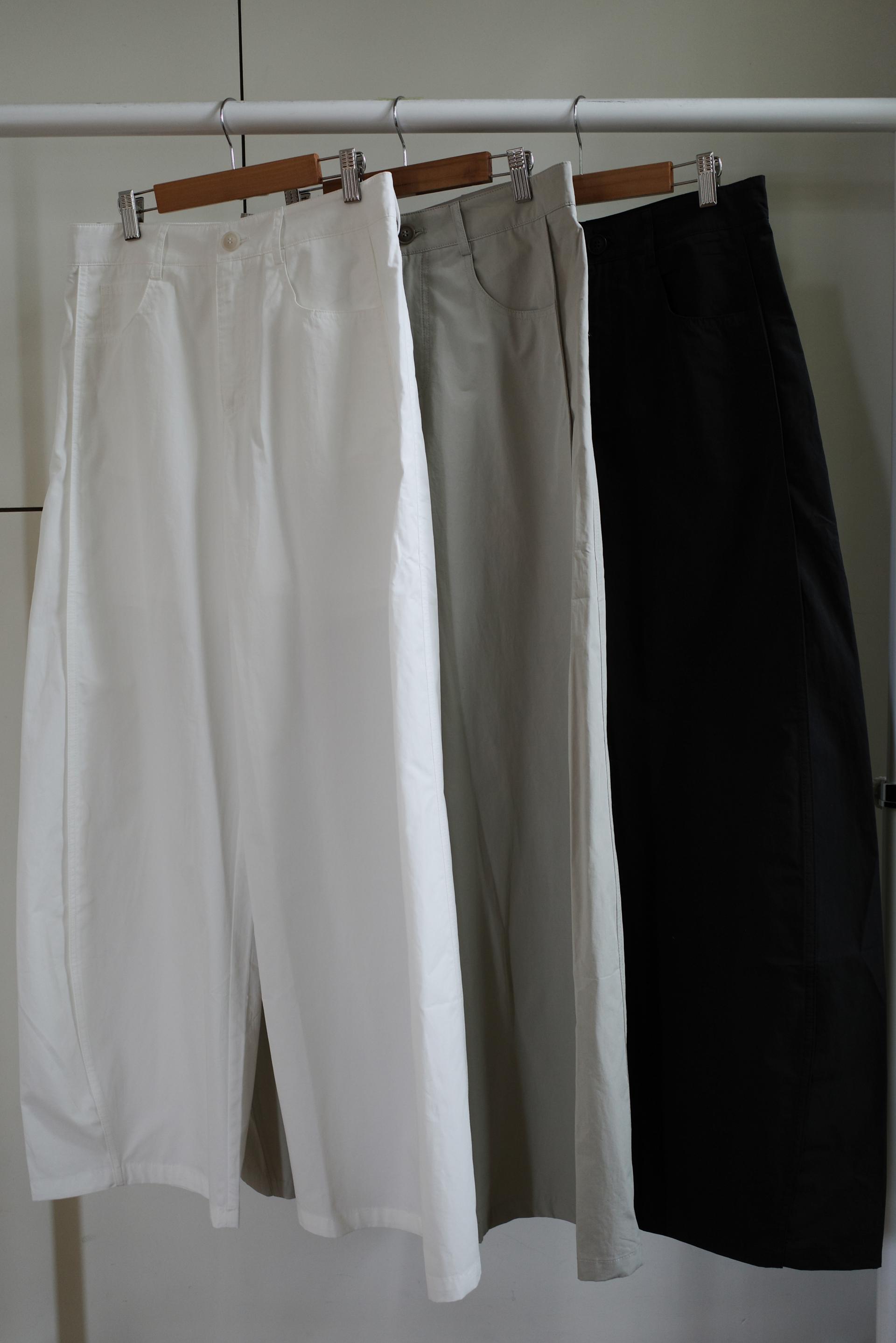 Line cotton pants