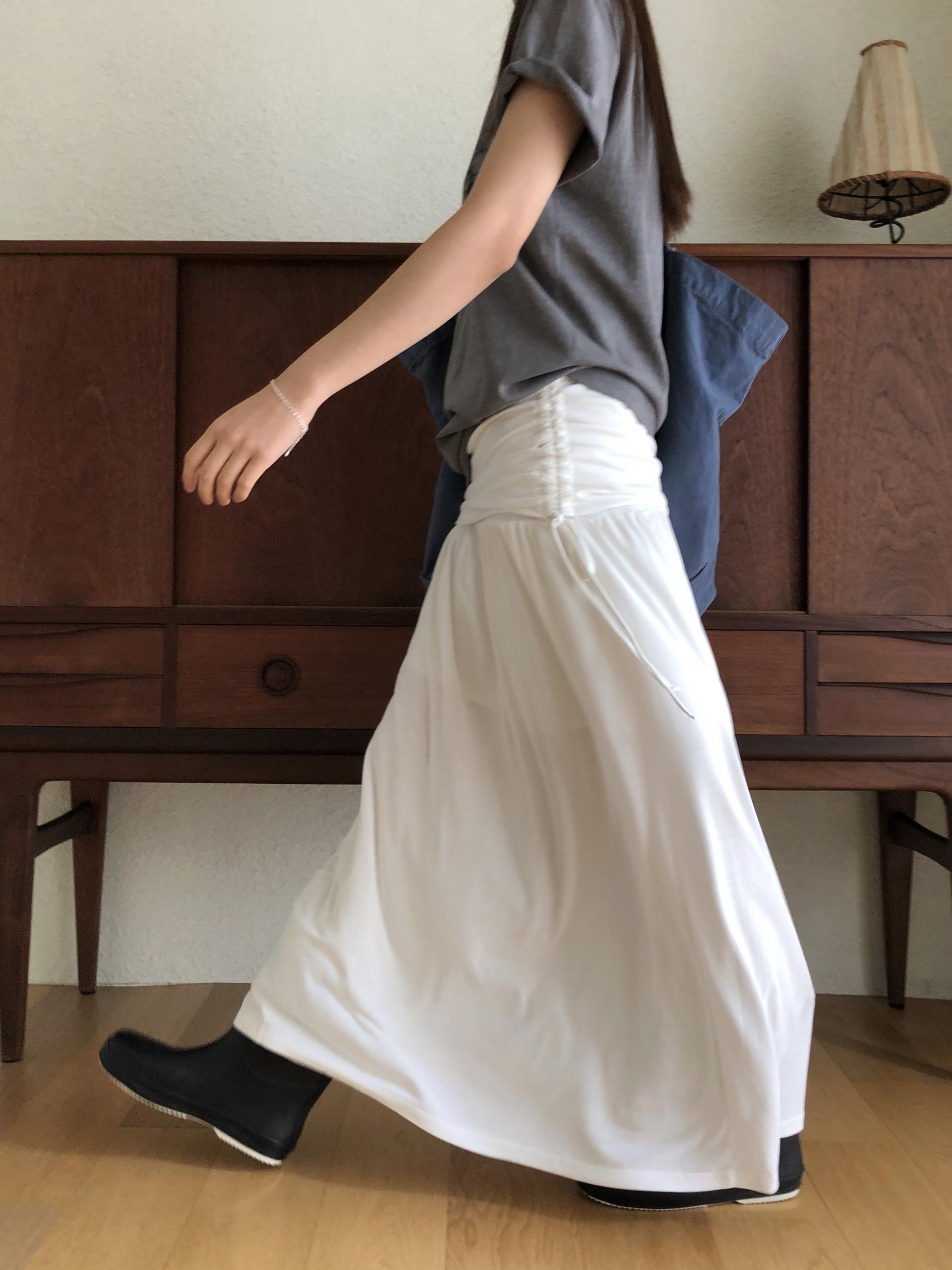 Modal shirring skirt